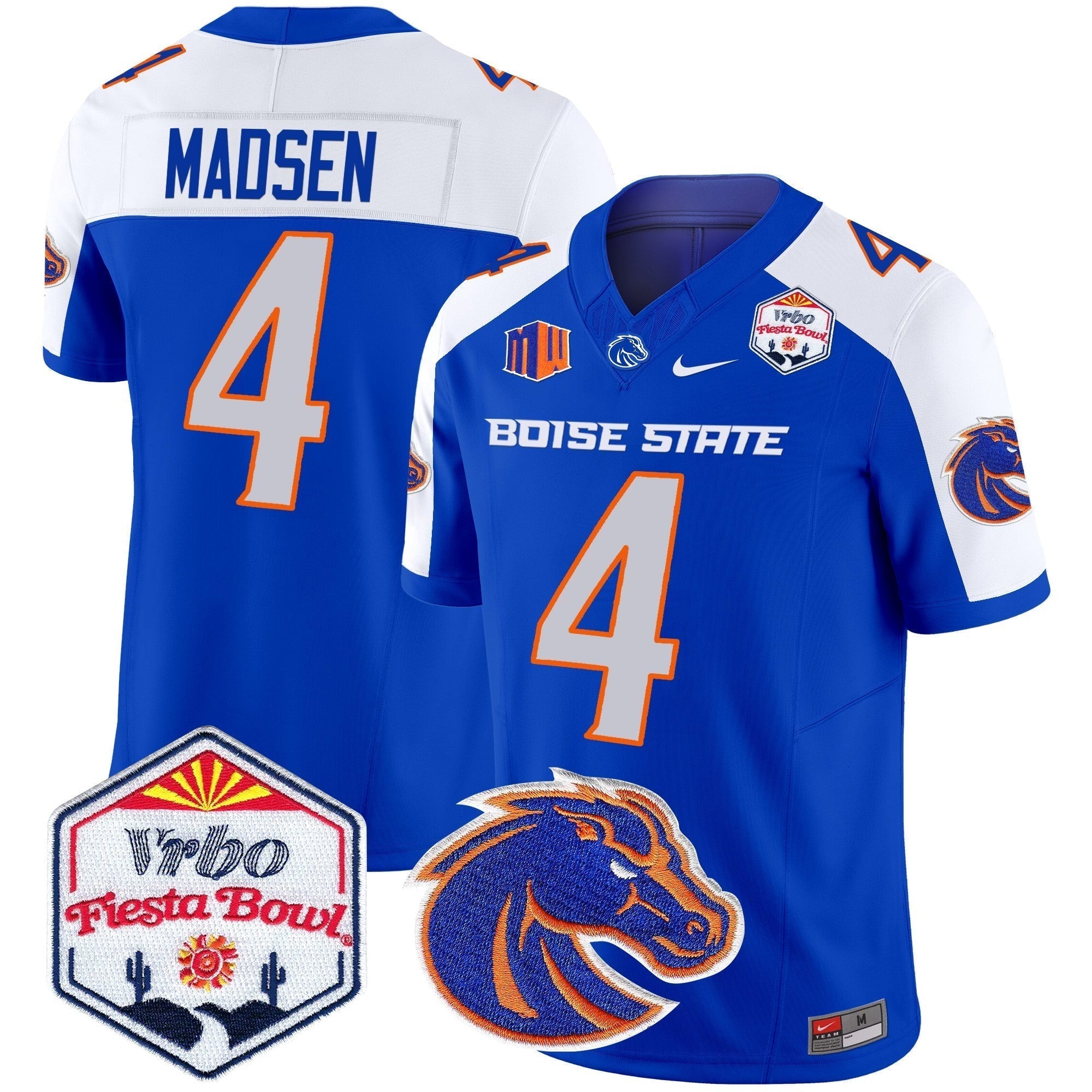 Men Boise State Broncos 2025 The Fiesta Bowl Patch Vapor Limited Jersey - All Stitched