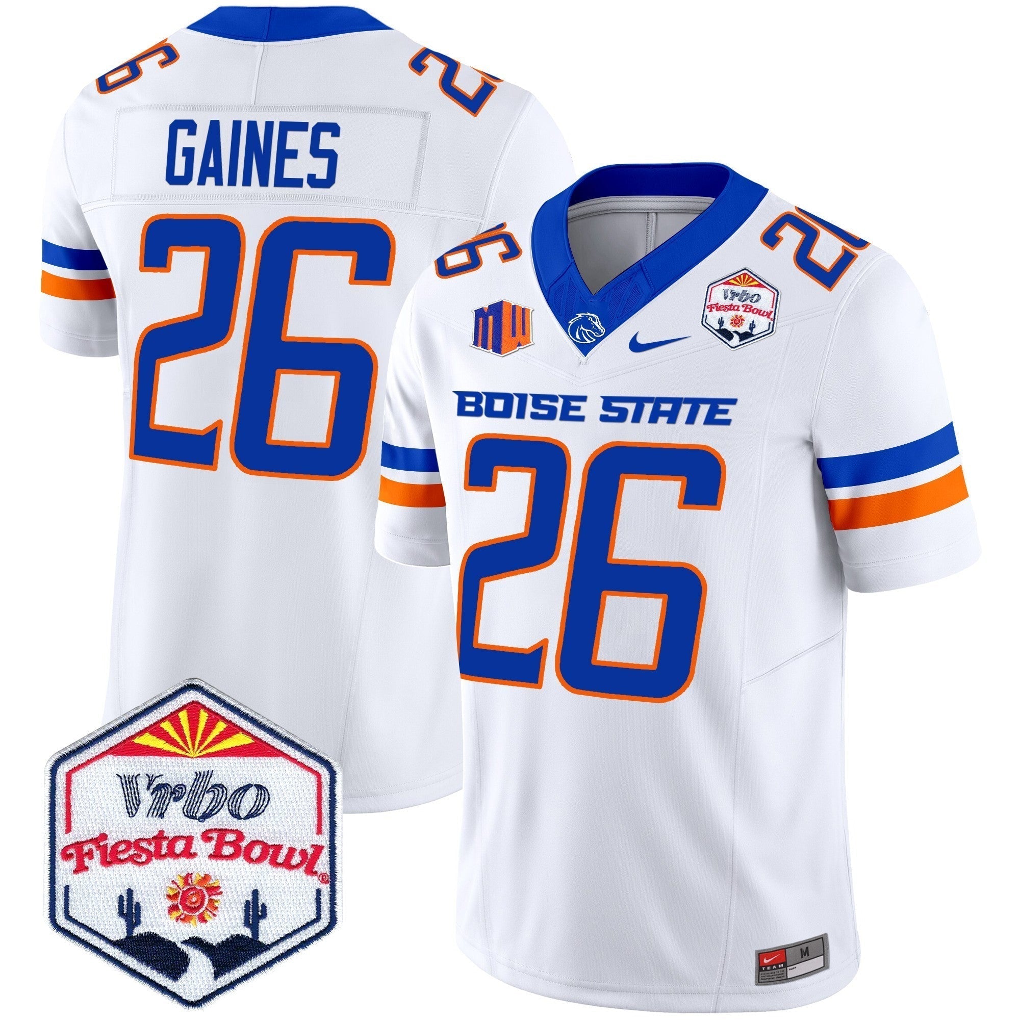 Men Boise State Broncos 2024 The Fiesta Bowl Patch Vapor Limited Jersey - All Stitched
