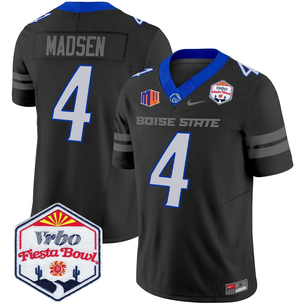 Men Boise State Broncos 2024 The Fiesta Bowl Patch Vapor Limited Jersey - All Stitched