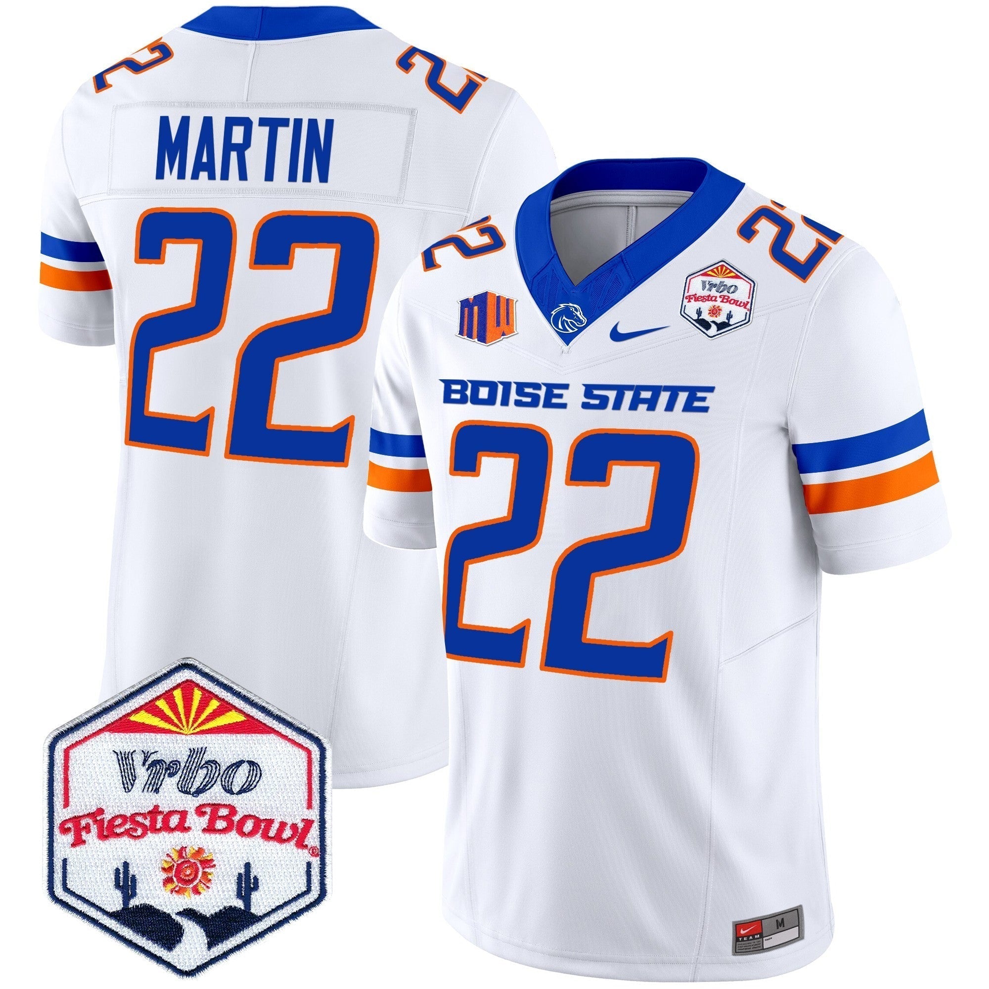Men Boise State Broncos 2025 The Fiesta Bowl Patch Vapor Limited Jersey - All Stitched