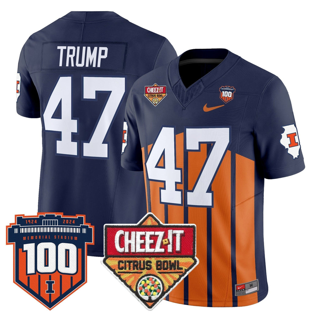 Men Illinois Fighting Illini 2025 Cheez-It Citrus Bowl Patch Vapor Limited Jersey - All Stitched
