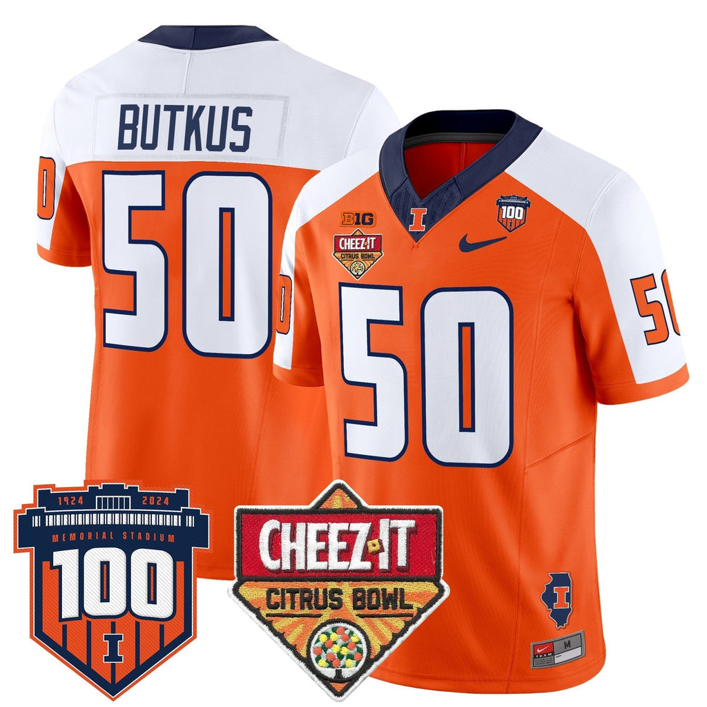Men Illinois Fighting Illini 2025 Cheez-It Citrus Bowl Patch Vapor Limited Jersey - All Stitched