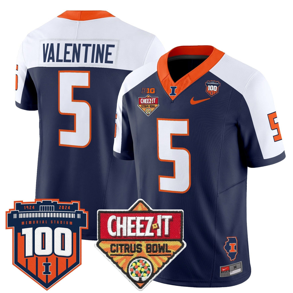 Men Illinois Fighting Illini 2025 Cheez-It Citrus Bowl Patch Vapor Limited Jersey - All Stitched