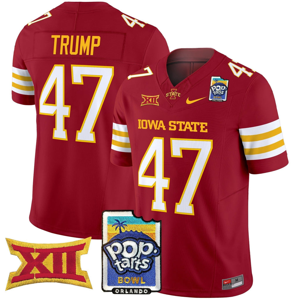 Men Iowa State Cyclones 2025 PopTarts Bowl Patch Vapor Limited Jersey - All Stitched