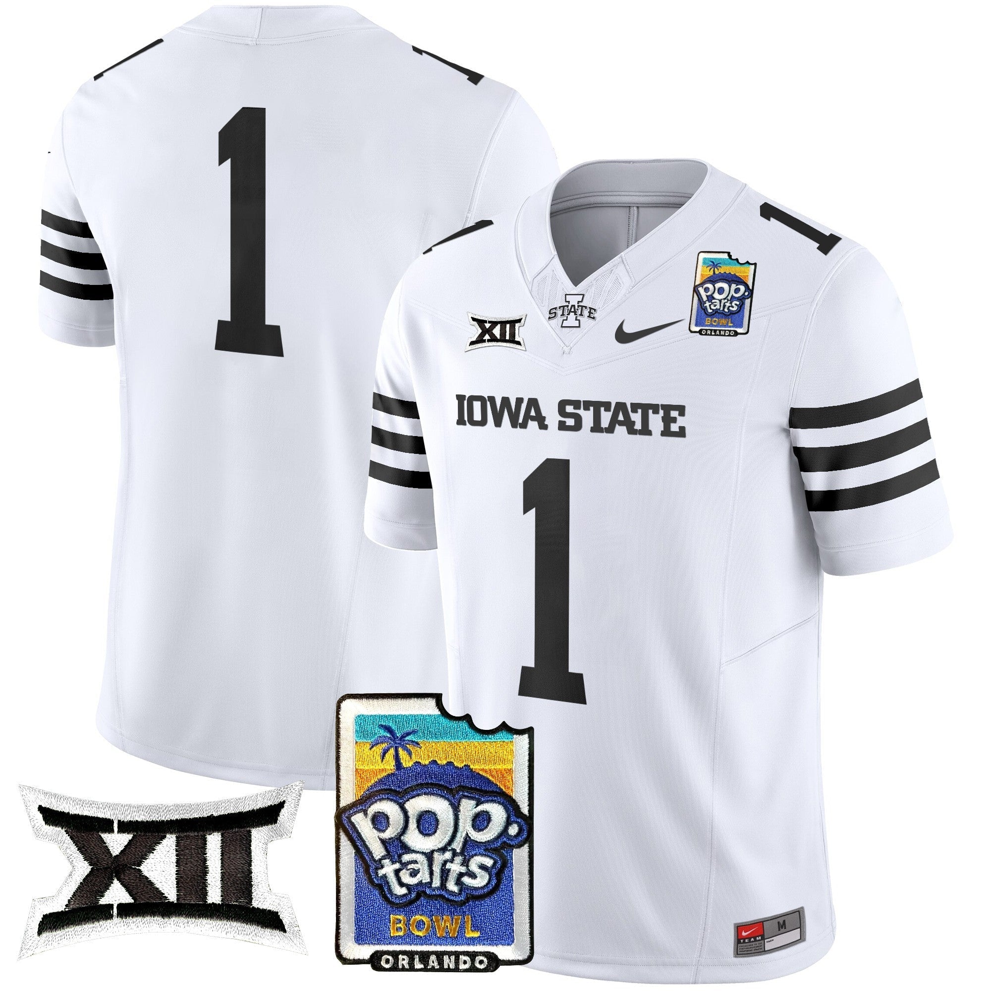 Men Iowa State Cyclones 2025 PopTarts Bowl Patch Vapor Limited Jersey - All Stitched
