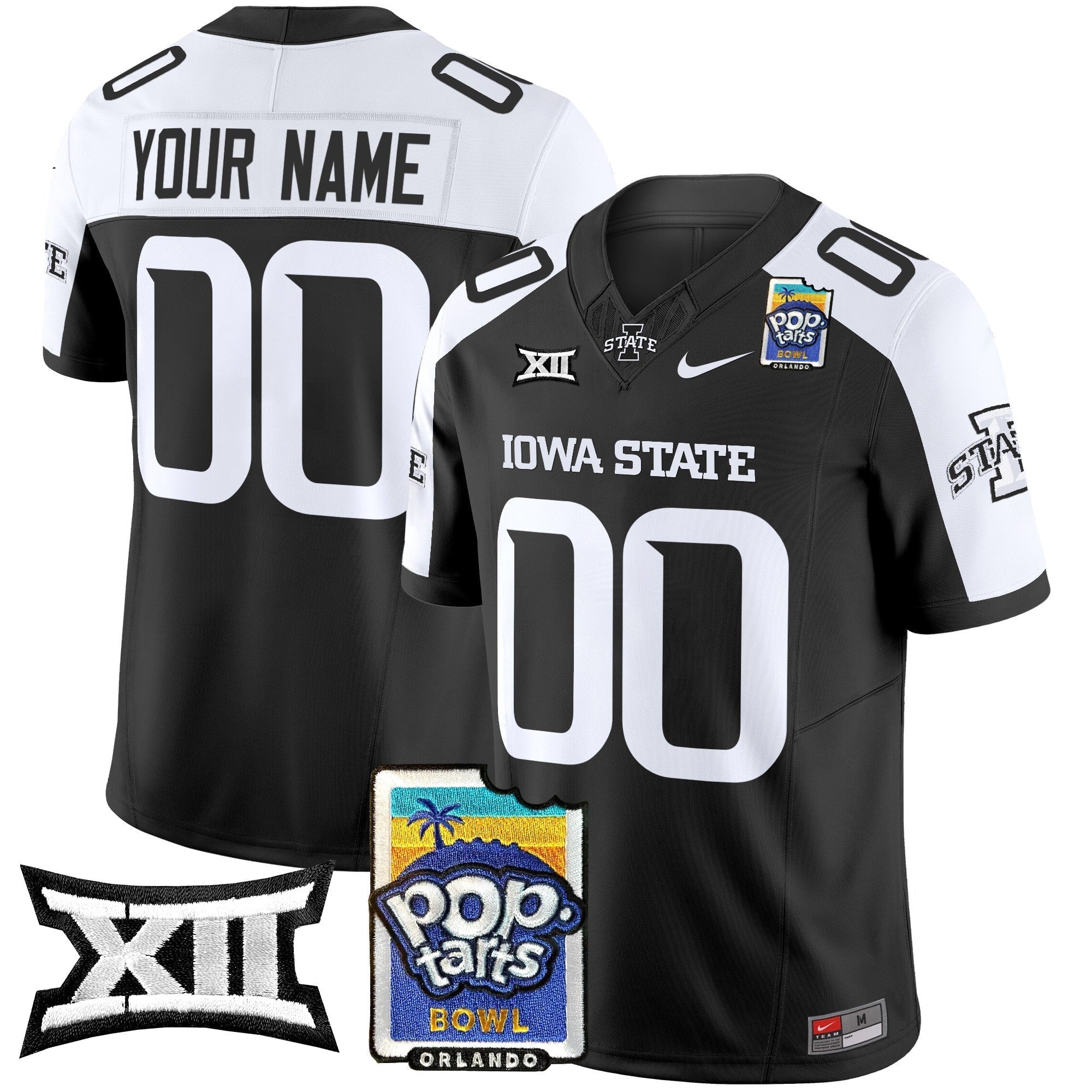 Custom Iowa State Cyclones 2025 PopTarts Bowl Patch Vapor Limited Jersey - All Stitched