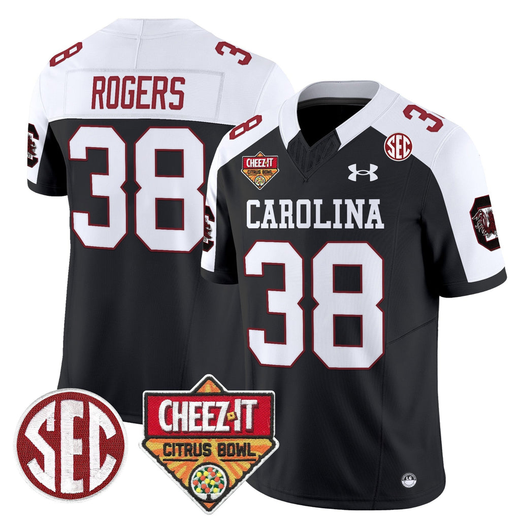 Men South Carolina Gamecocks 1980 Throwback Cheez-It Citrus Bowl Patch Vapor Limited Jersey - All Stitched
