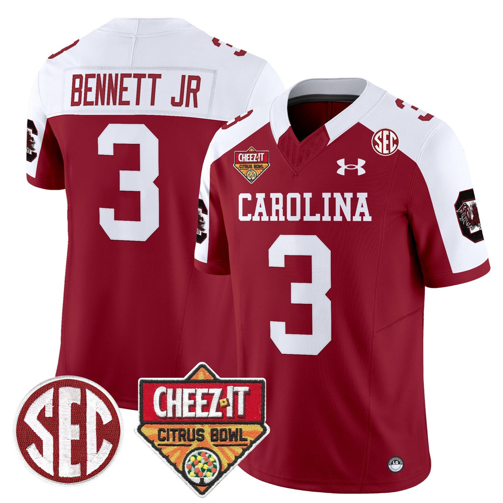 Men South Carolina Gamecocks 1980 Throwback Cheez-It Citrus Bowl Patch Vapor Limited Jersey - All Stitched