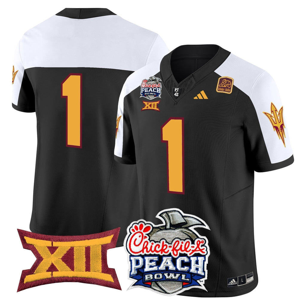 Men Arizona State Sun Devils 2025 Peach Bowl Vapor Limited Jersey - All Stitched