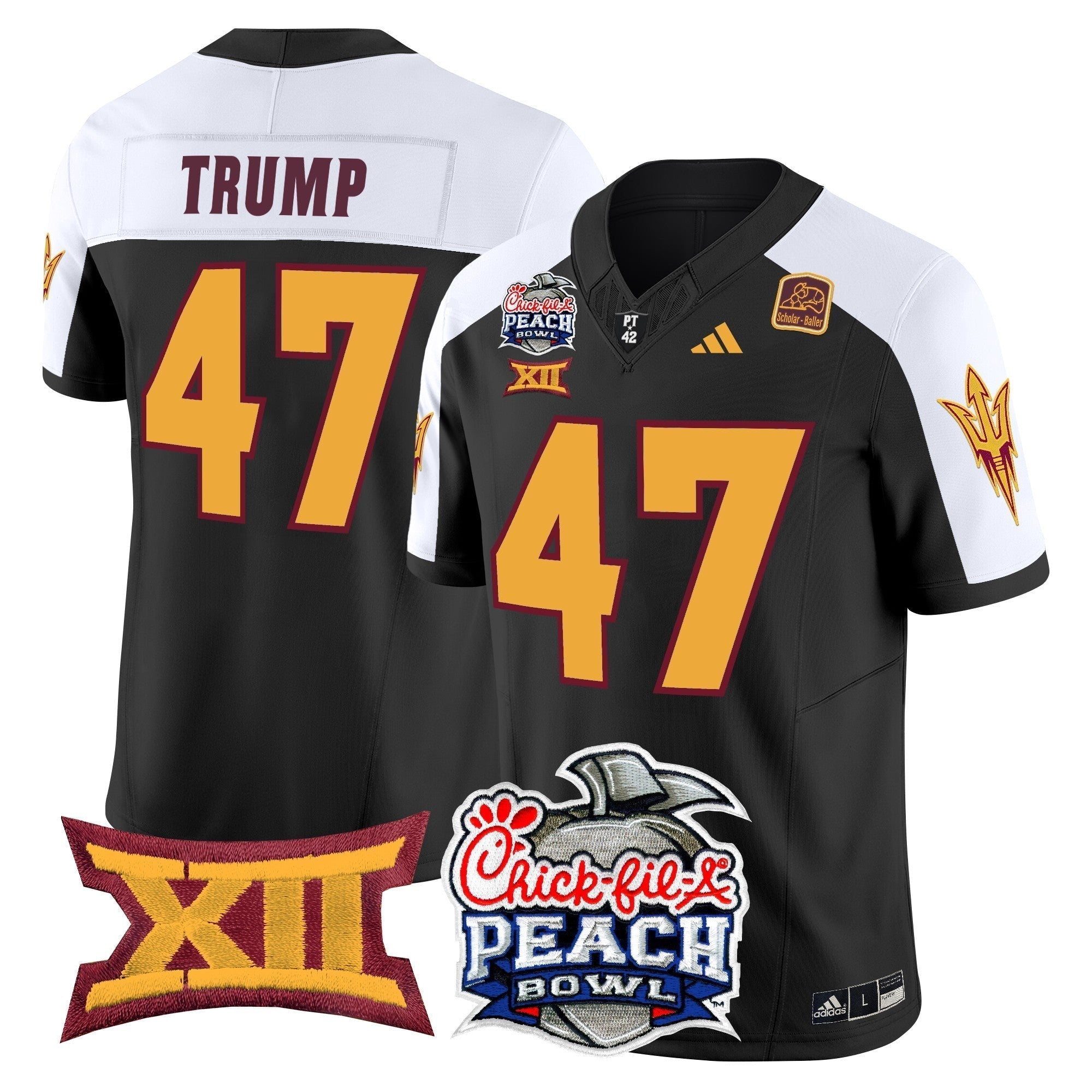 Men Arizona State Sun Devils 2025 Peach Bowl Vapor Limited Jersey - All Stitched