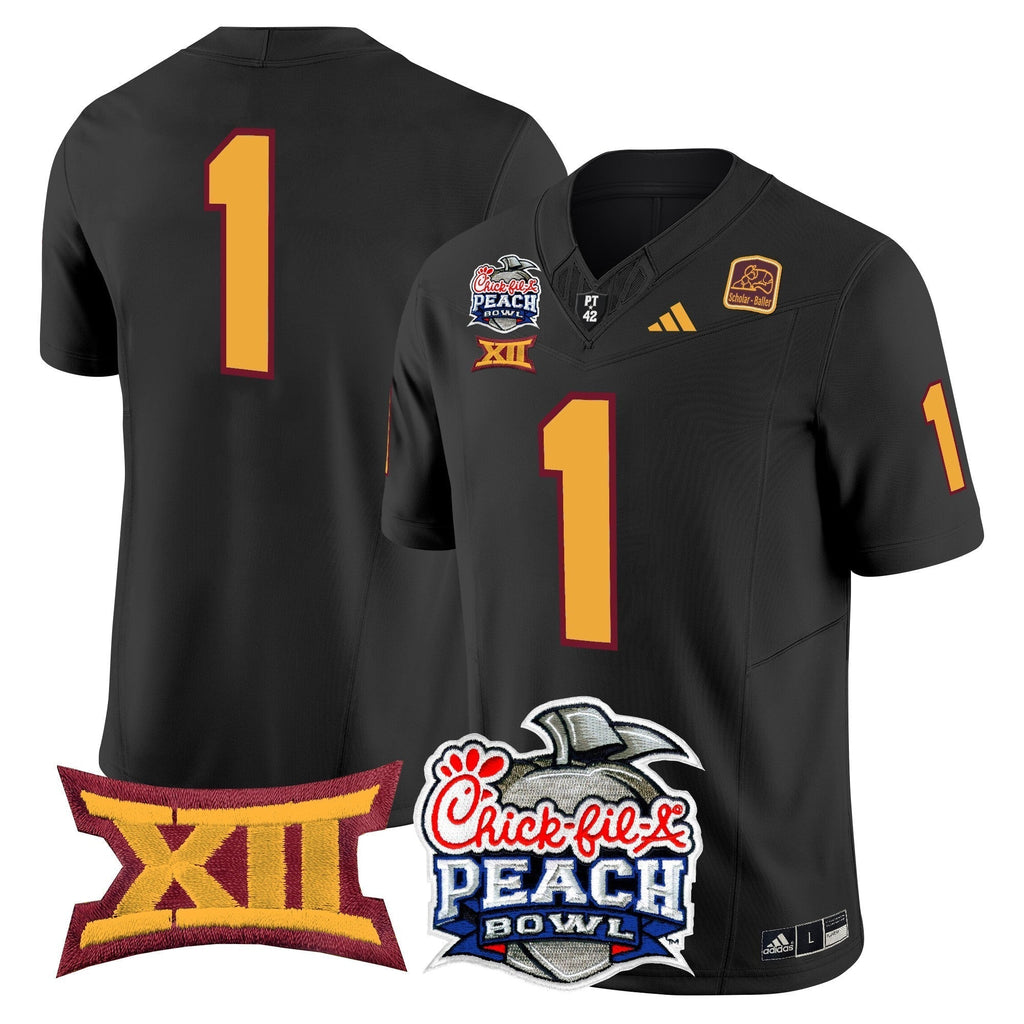Men Arizona State Sun Devils 2025 Peach Bowl Vapor Limited Jersey - All Stitched