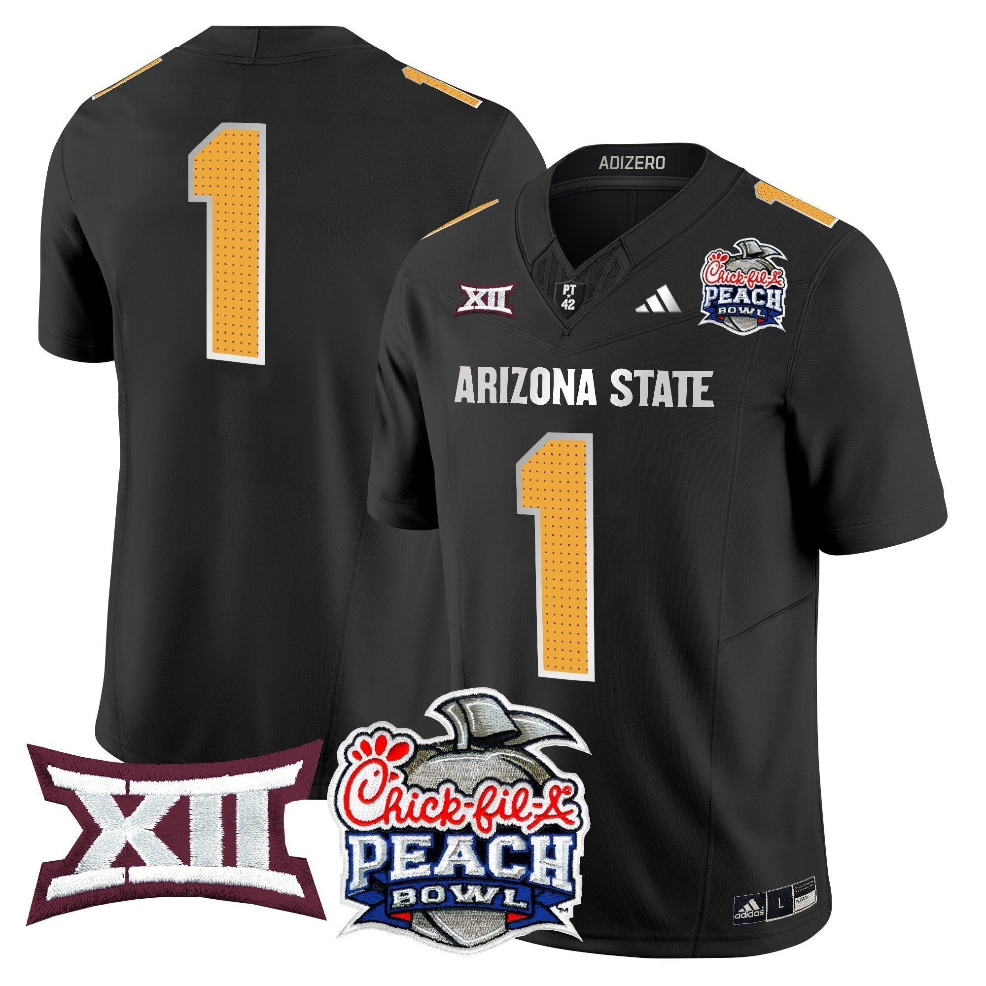 Men Arizona State Sun Devils 2025 Peach Bowl Vapor Limited Jersey - All Stitched