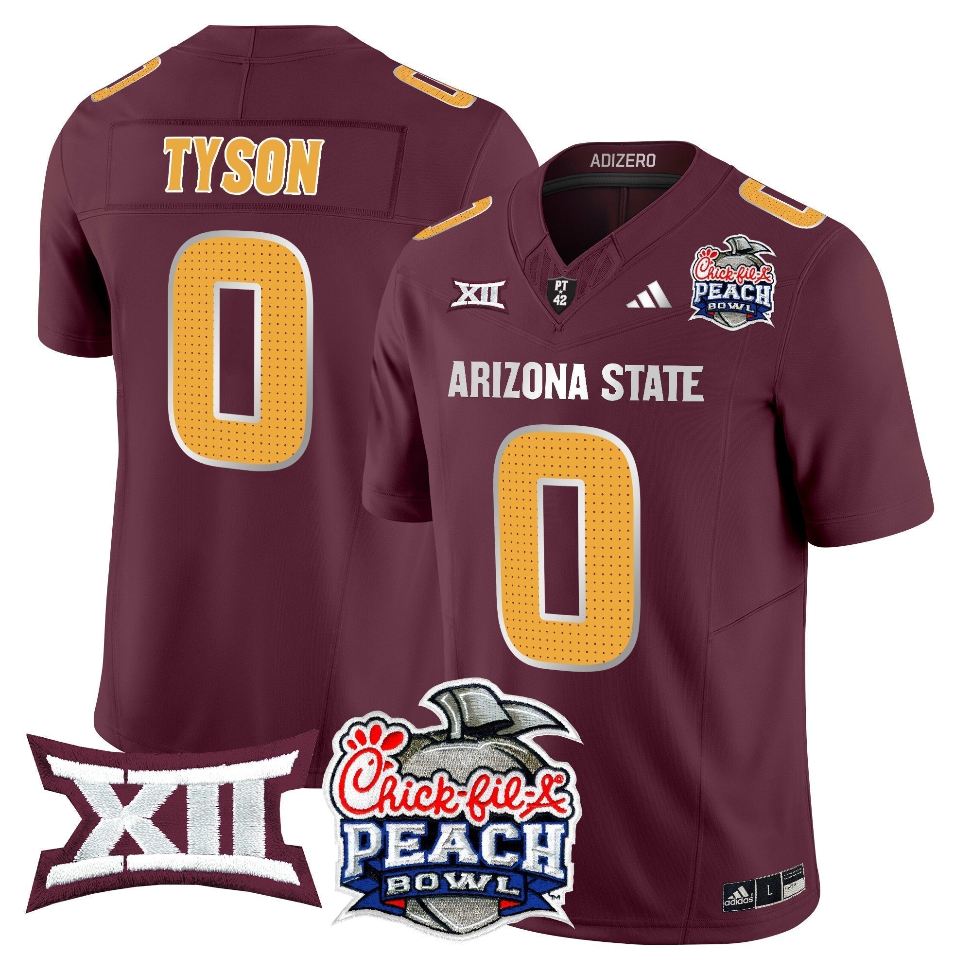 Men Arizona State Sun Devils 2025 Peach Bowl Vapor Limited Jersey - All Stitched
