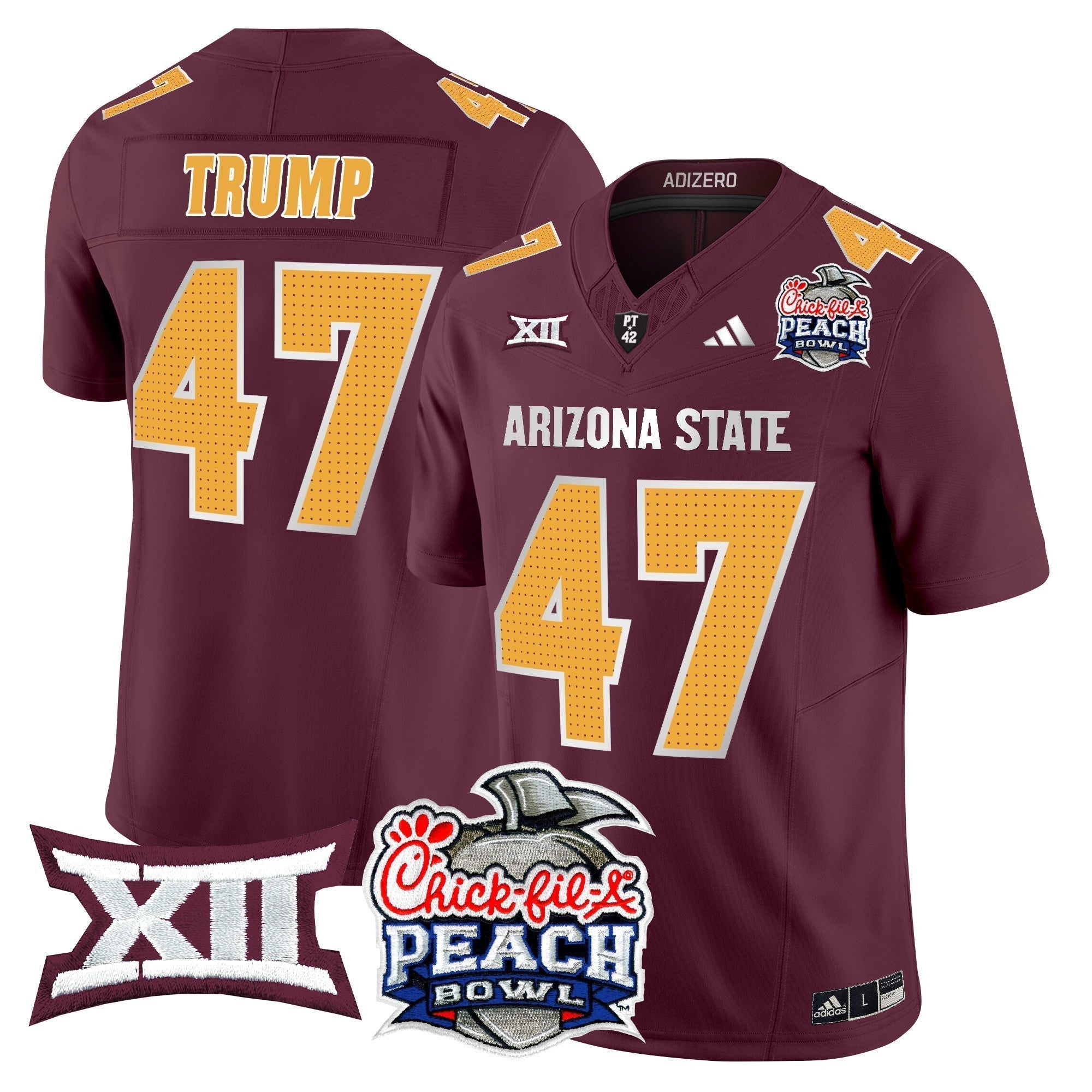 Men Arizona State Sun Devils 2025 Peach Bowl Vapor Limited Jersey - All Stitched