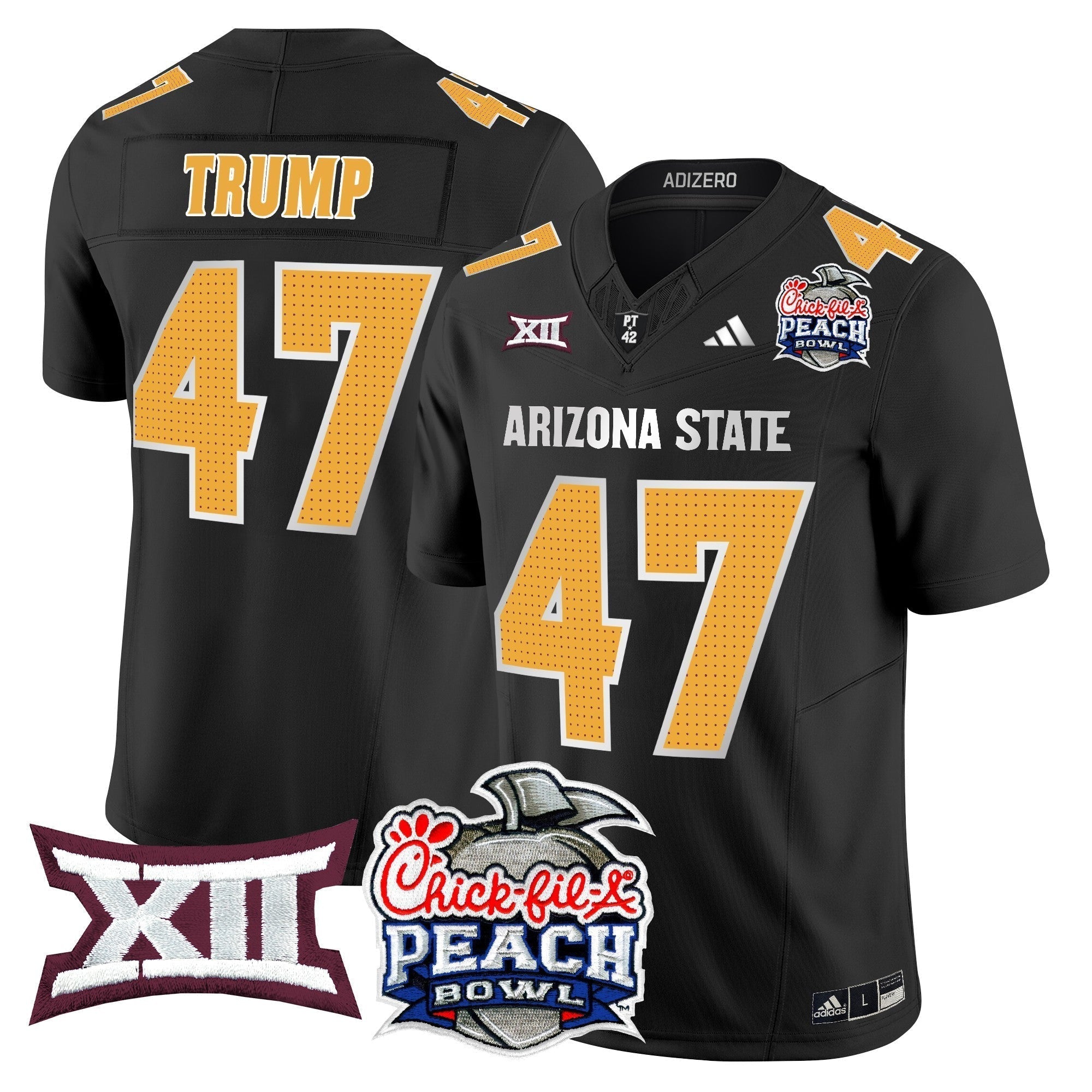 Men Arizona State Sun Devils 2025 Peach Bowl Vapor Limited Jersey - All Stitched