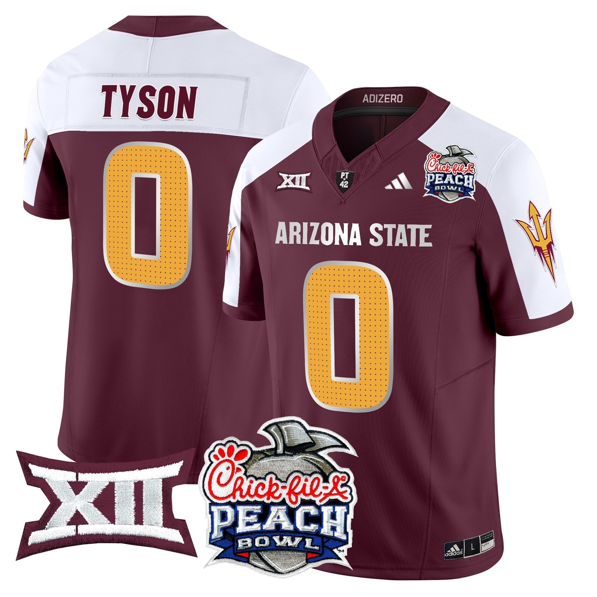 Men Arizona State Sun Devils 2025 Peach Bowl Vapor Limited Jersey - All Stitched