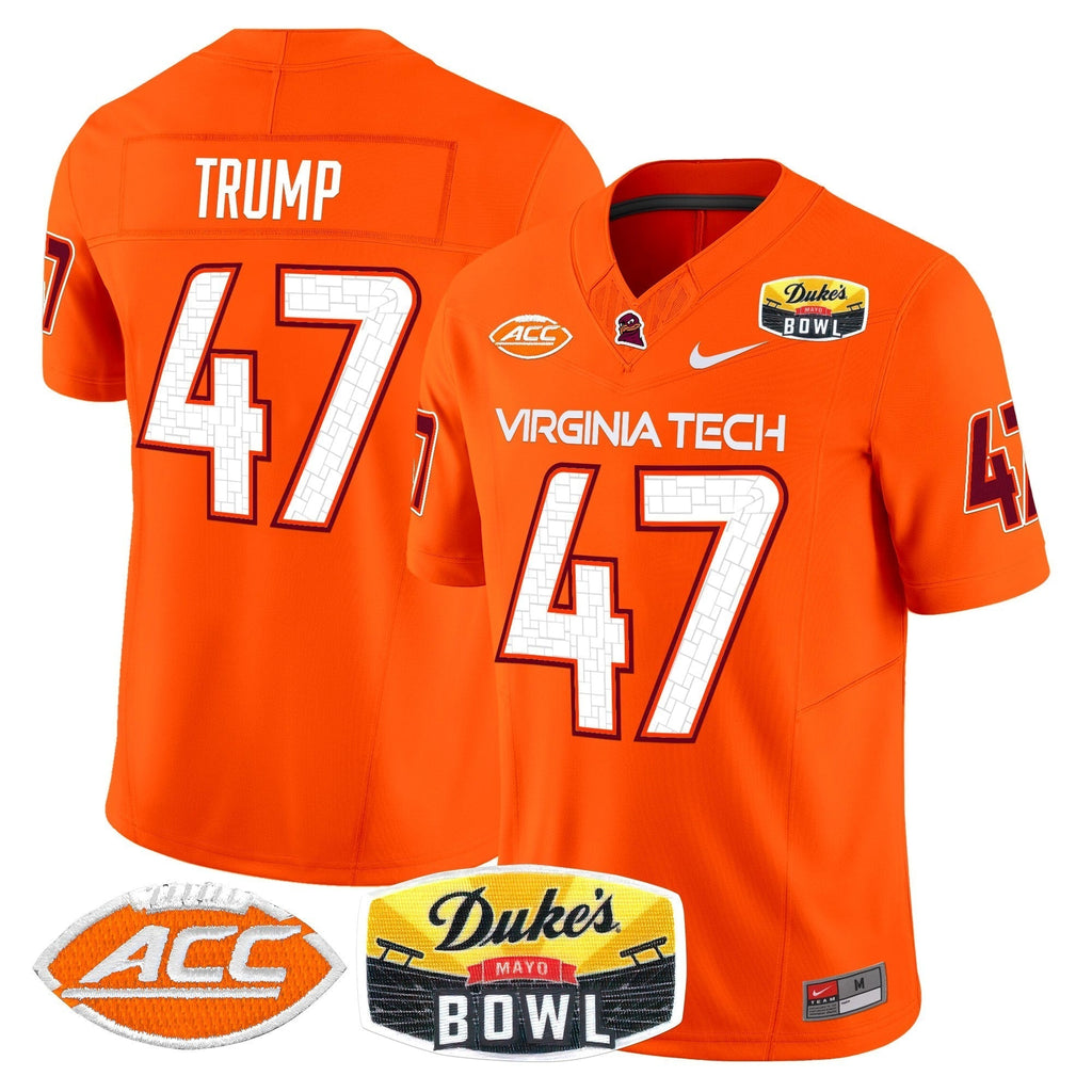 Men Virginia Tech Hokies 2025 Duke's Mayo Bowl Patch Vapor Limited Jersey - All Stitched