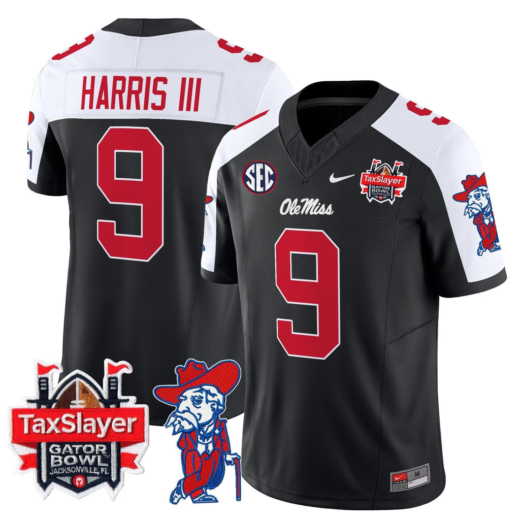Men Ole Miss Rebels 2025 Gator Bowl Patch Vapor Limited Jersey - All Stitched