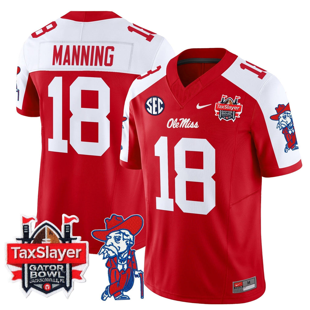 Men Ole Miss Rebels 2025 Gator Bowl Patch Vapor Limited Jersey - All Stitched