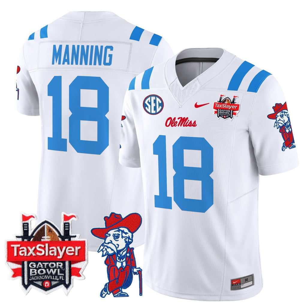 Men Ole Miss Rebels 2025 Gator Bowl Patch Vapor Limited Jersey - All Stitched