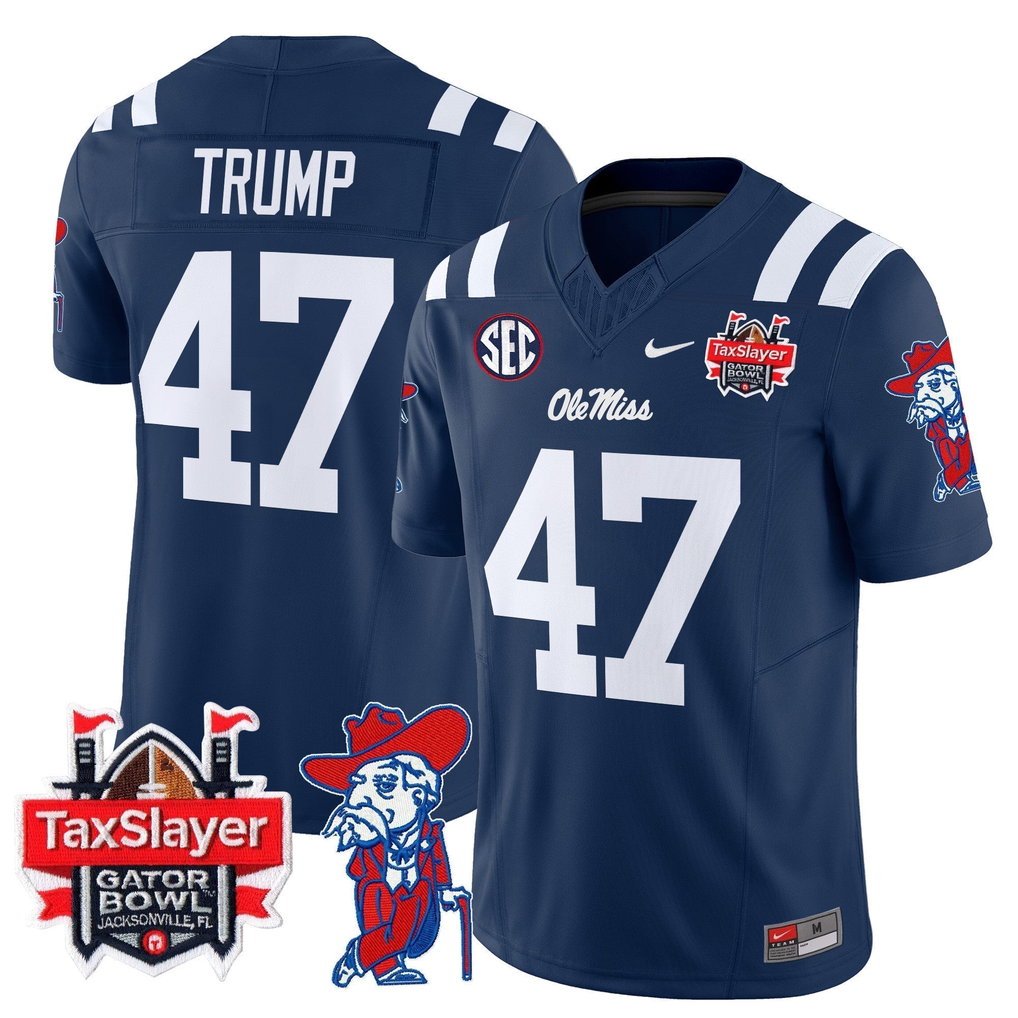 Men Ole Miss Rebels 2024 Gator Bowl Patch Vapor Limited Jersey - All Stitched