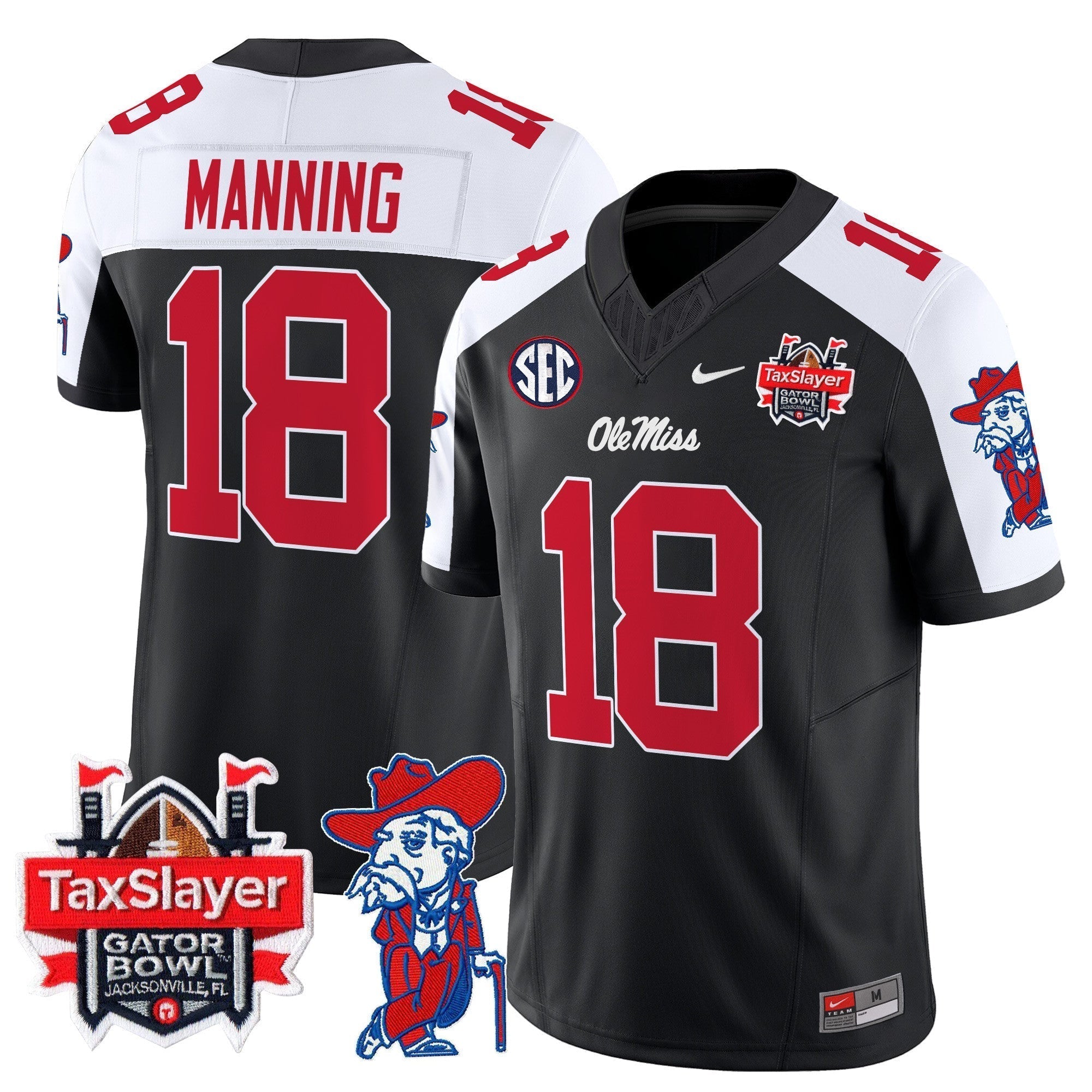 Men Ole Miss Rebels 2025 Gator Bowl Patch Vapor Limited Jersey - All Stitched
