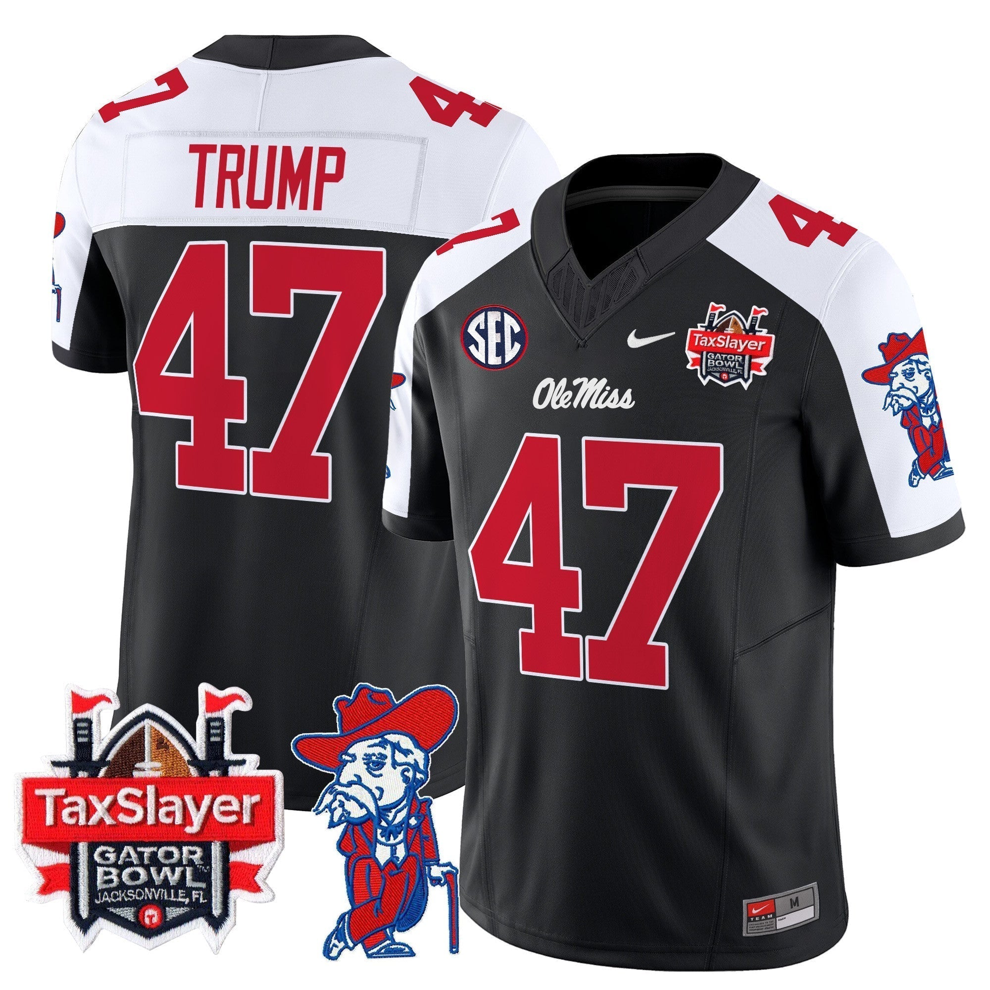 Men Ole Miss Rebels 2025 Gator Bowl Patch Vapor Limited Jersey - All Stitched