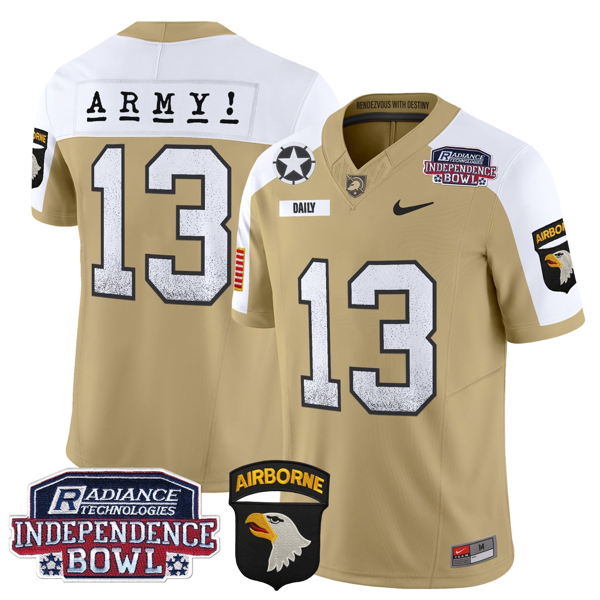 Men Army Black Knights Independence Bowl Patch 2024 Vapor Limited Jersey - All Stitched