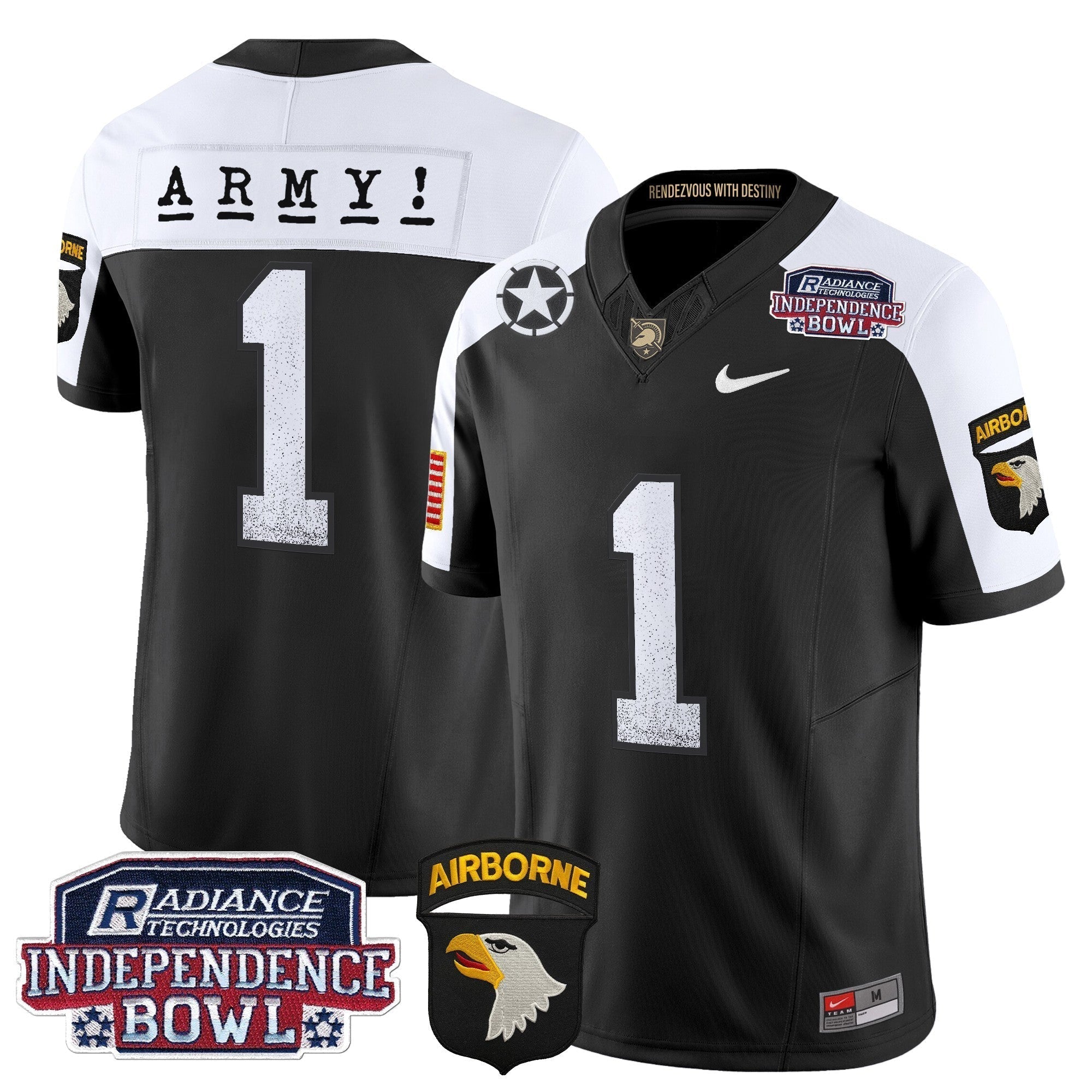 Men Army Black Knights Independence Bowl Patch 2024 Vapor Limited Jersey - All Stitched