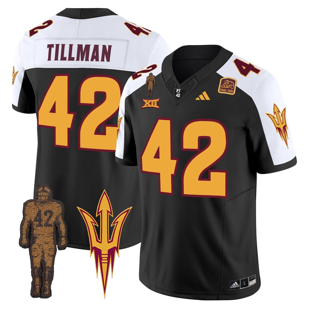 Men Arizona State Sun Devils 2024 Pat Tillman Honoring Patch Vapor Limited Jersey - All Stitched