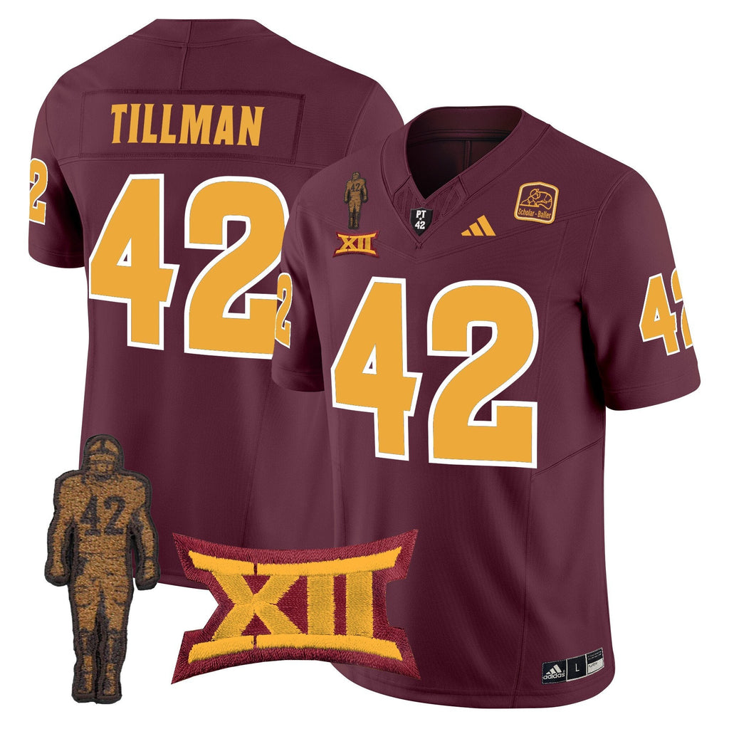 Men Arizona State Sun Devils 2024 Pat Tillman Honoring Patch Vapor Limited Jersey - All Stitched
