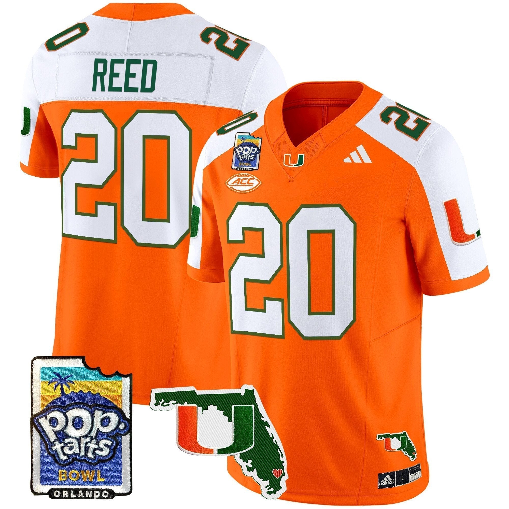 Men Miami Hurricanes 2025 PopTarts Bowl Patch Vapor Limited Jersey - All Stitched