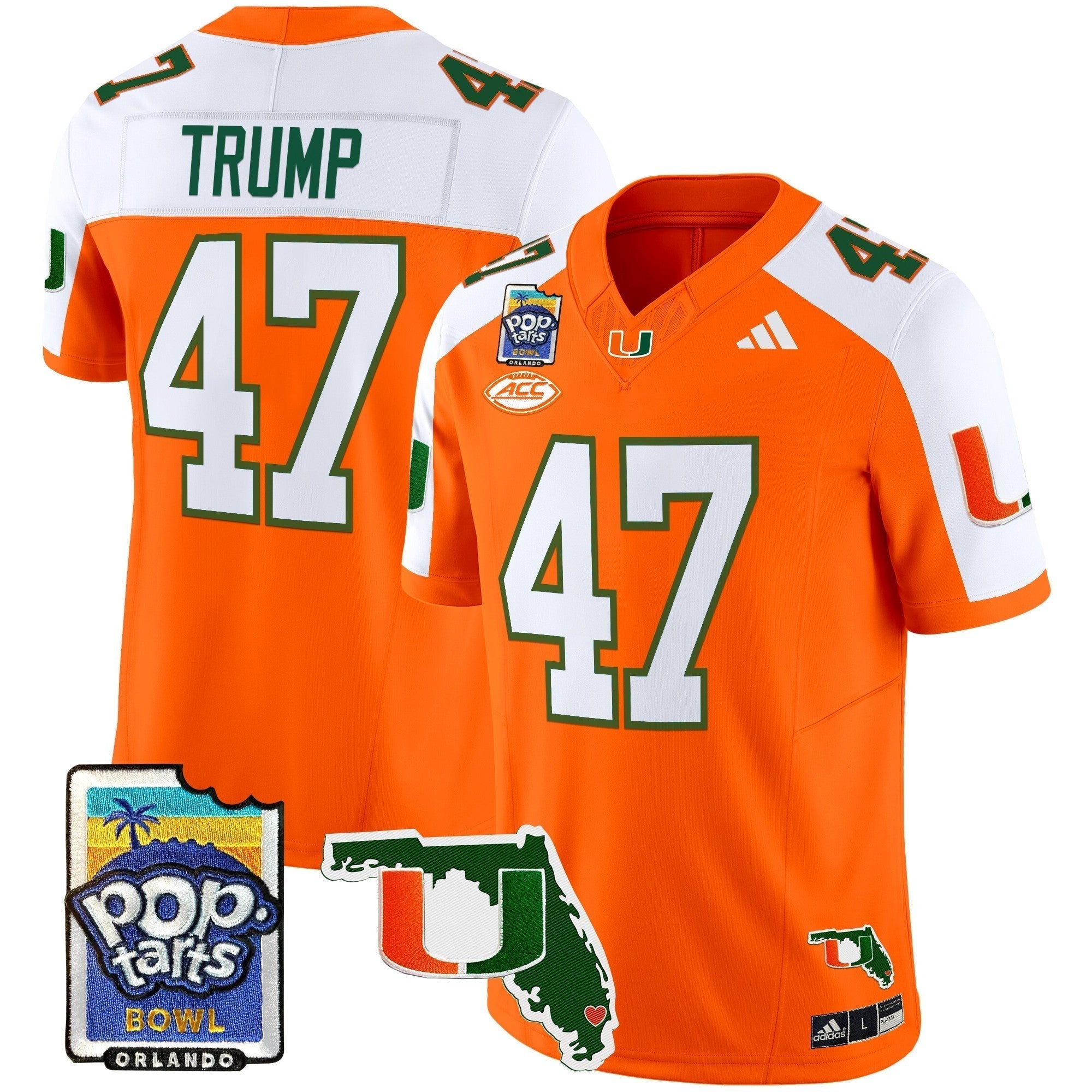Men Miami Hurricanes 2025 PopTarts Bowl Patch Vapor Limited Jersey - All Stitched