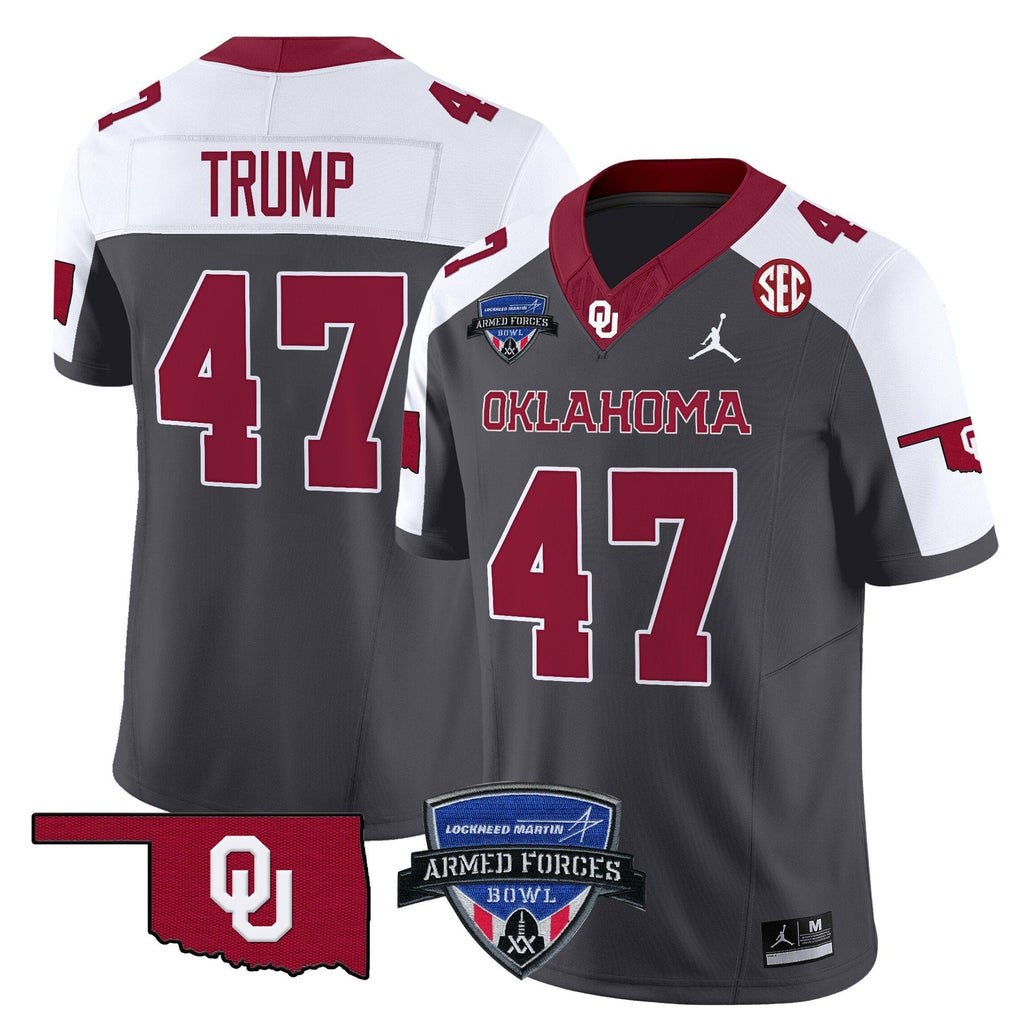 Men Oklahoma Sooners 2025 Armed Forces Bowl Patch Vapor Limited Jersey - All Stitched