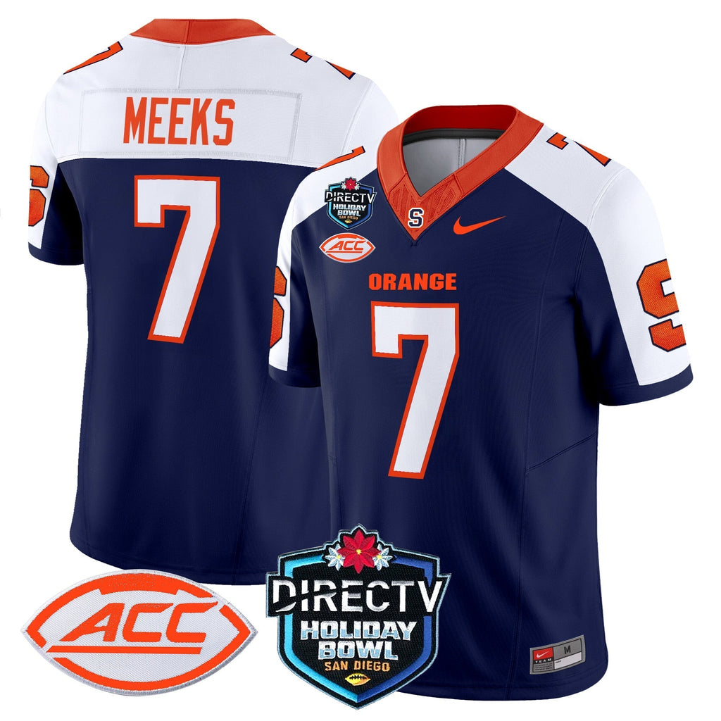 Men Syracuse Orange 2025 Holiday Bowl Patch Vapor Limited Jersey - All Stitched