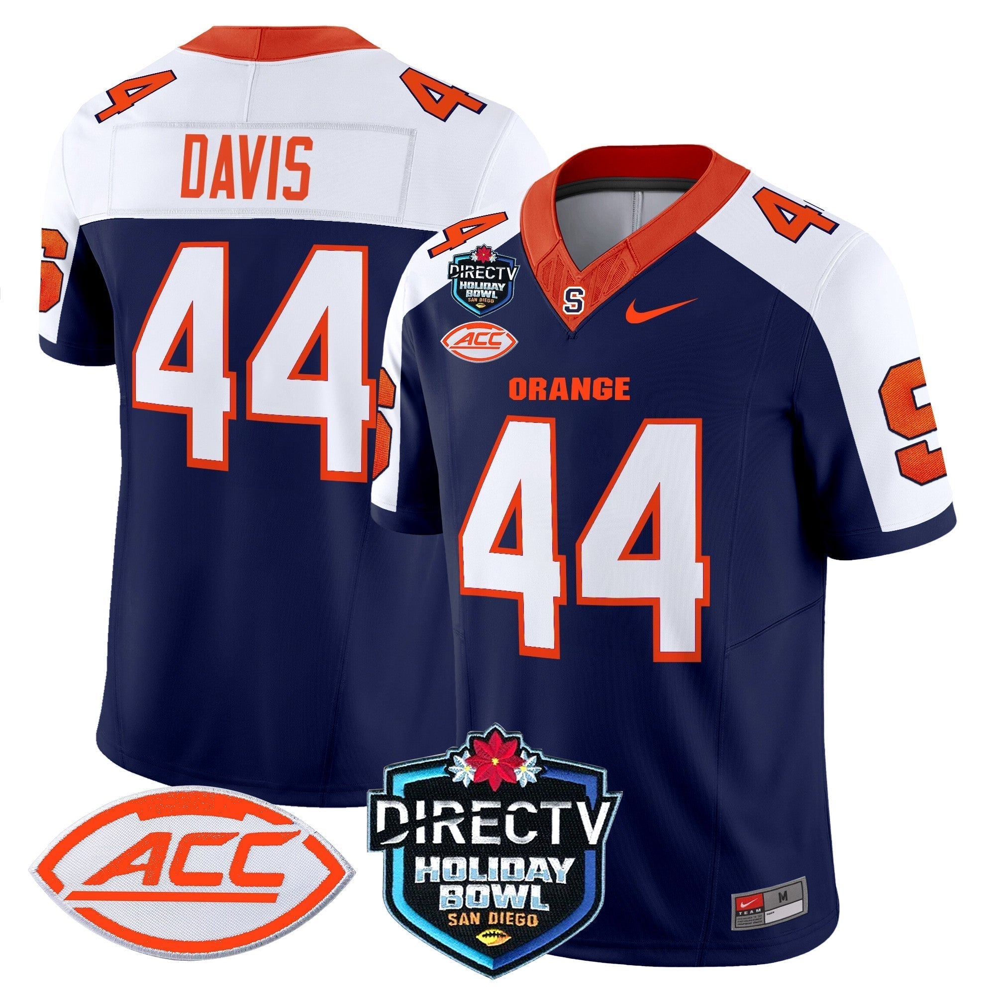 Men Syracuse Orange 2025 Holiday Bowl Patch Vapor Limited Jersey - All Stitched