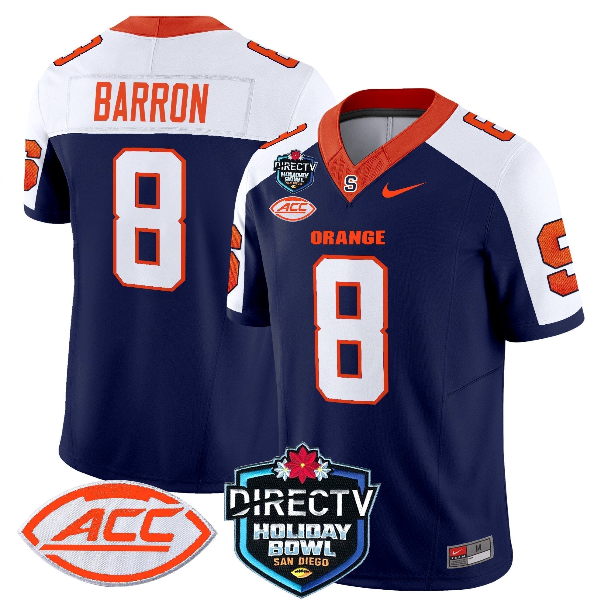 Men Syracuse Orange 2025 Holiday Bowl Patch Vapor Limited Jersey - All Stitched