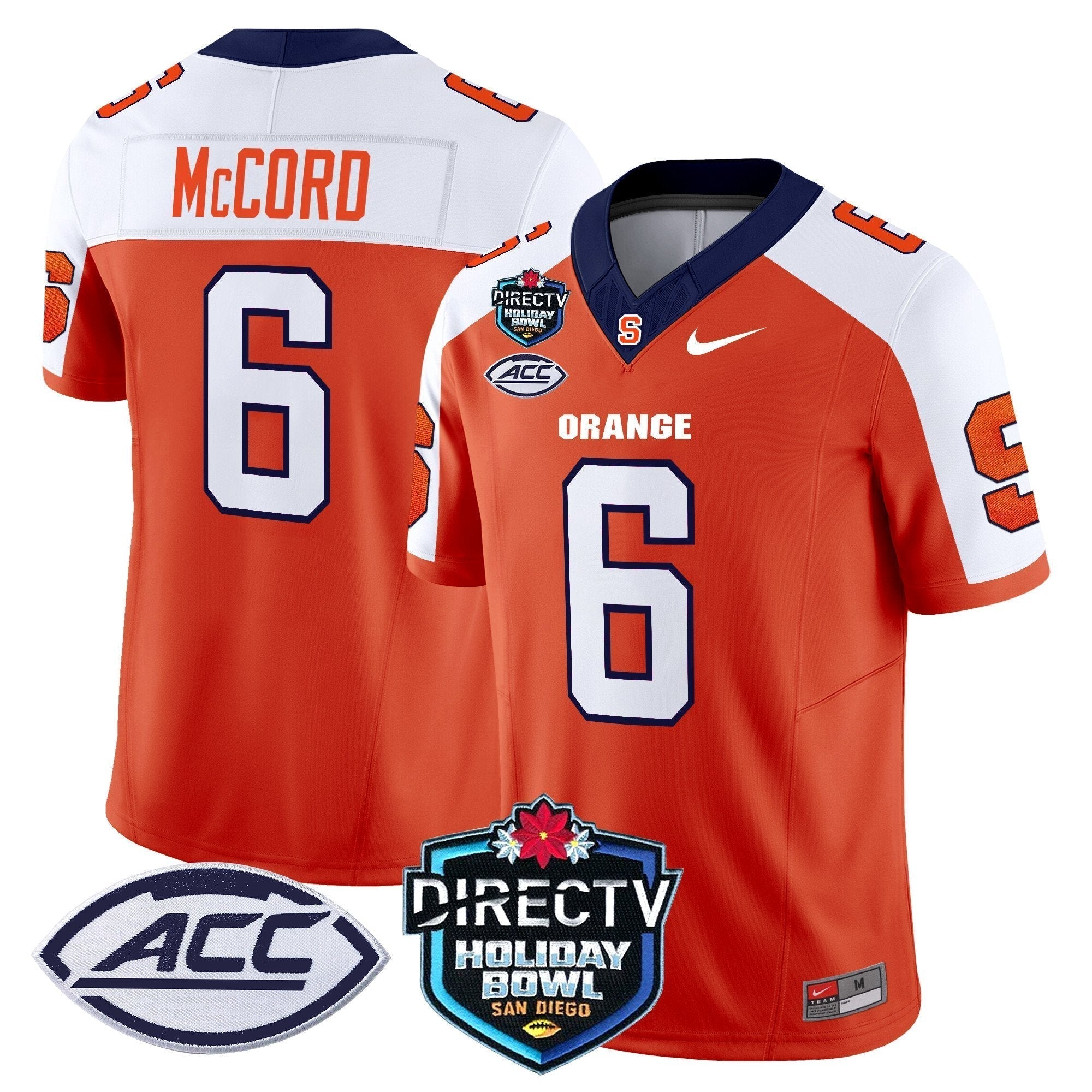 Men Syracuse Orange 2025 Holiday Bowl Patch Vapor Limited Jersey - All Stitched