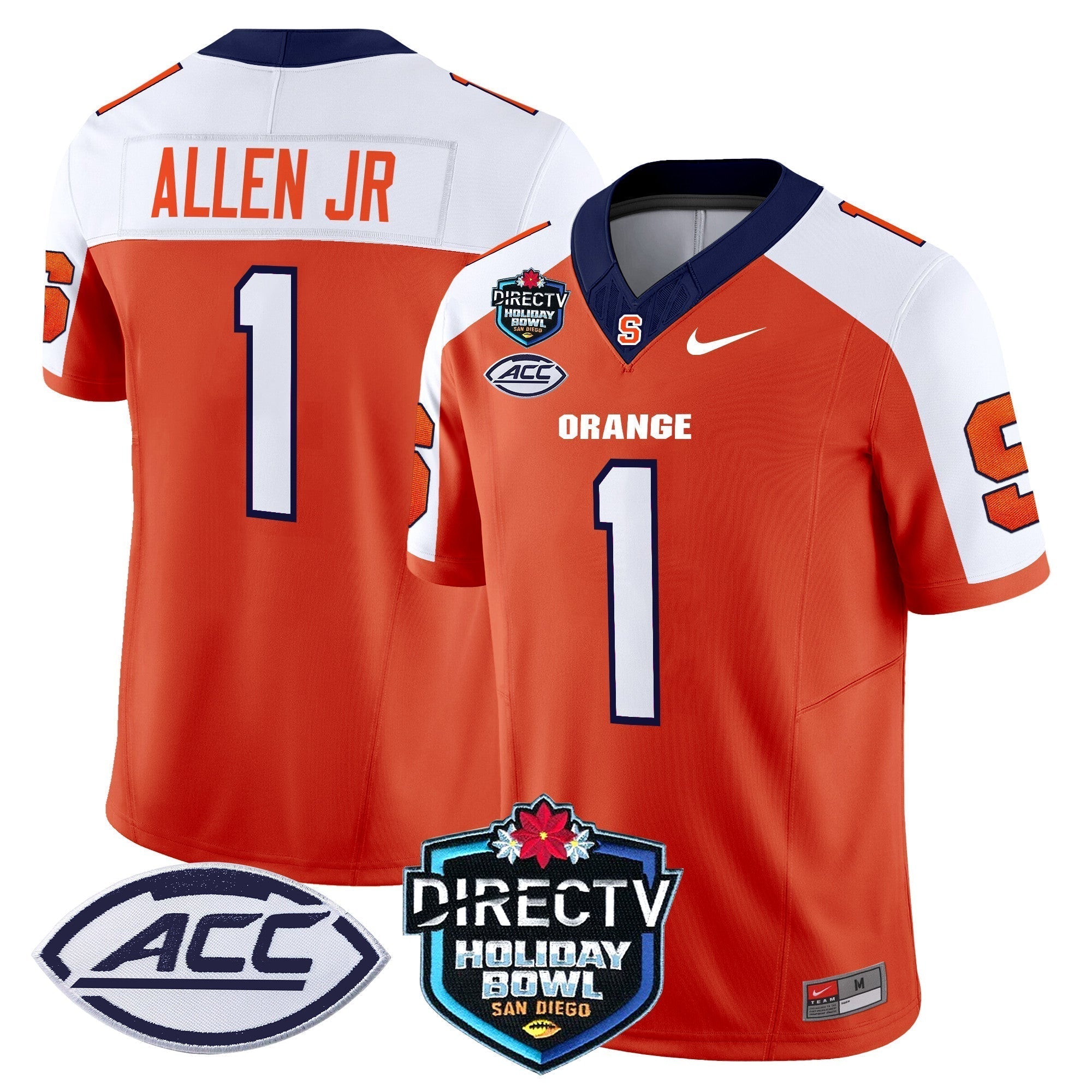 Men Syracuse Orange 2025 Holiday Bowl Patch Vapor Limited Jersey - All Stitched