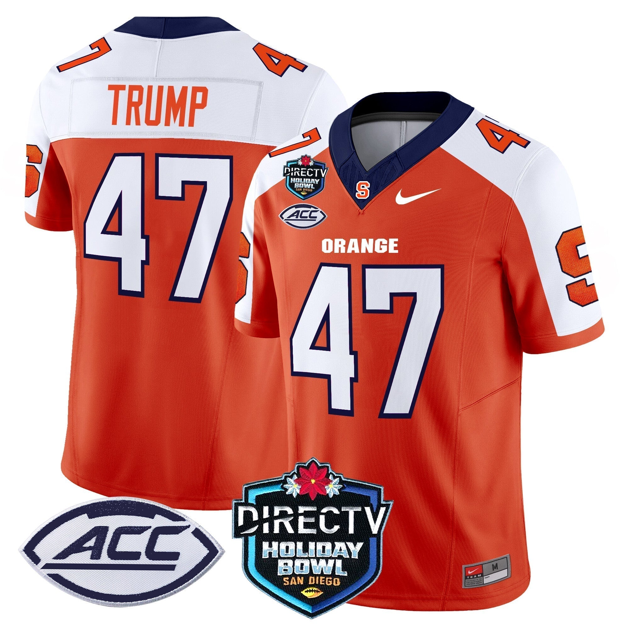 Men Syracuse Orange 2025 Holiday Bowl Patch Vapor Limited Jersey - All Stitched