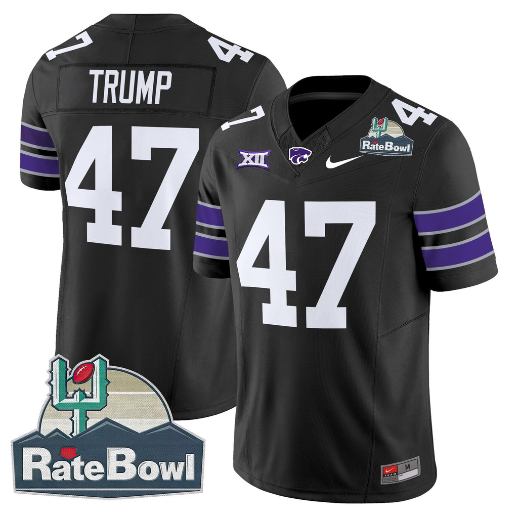 Men Kansas State Wildcats 2025 Rate Bowl Patch Vapor Limited Jersey - All Stitched