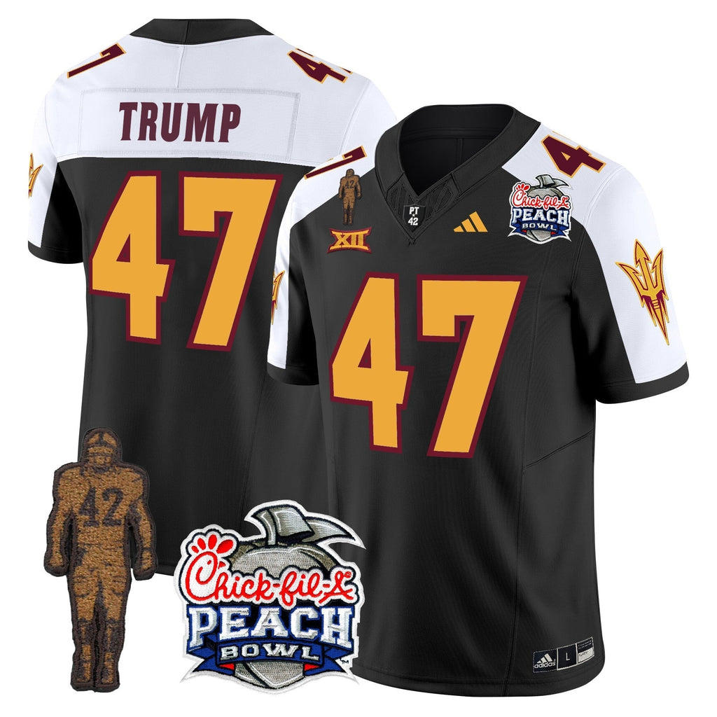 Men Sun Devils Pat Tillman & Peach Bowl Patch Vapor Limited Jersey - All Stitched