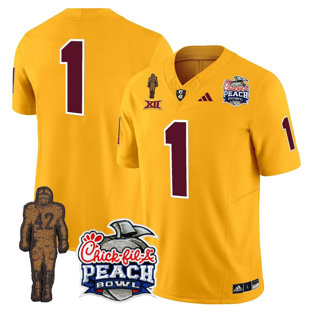 Men Sun Devils Pat Tillman & Peach Bowl Patch Vapor Limited Jersey - All Stitched