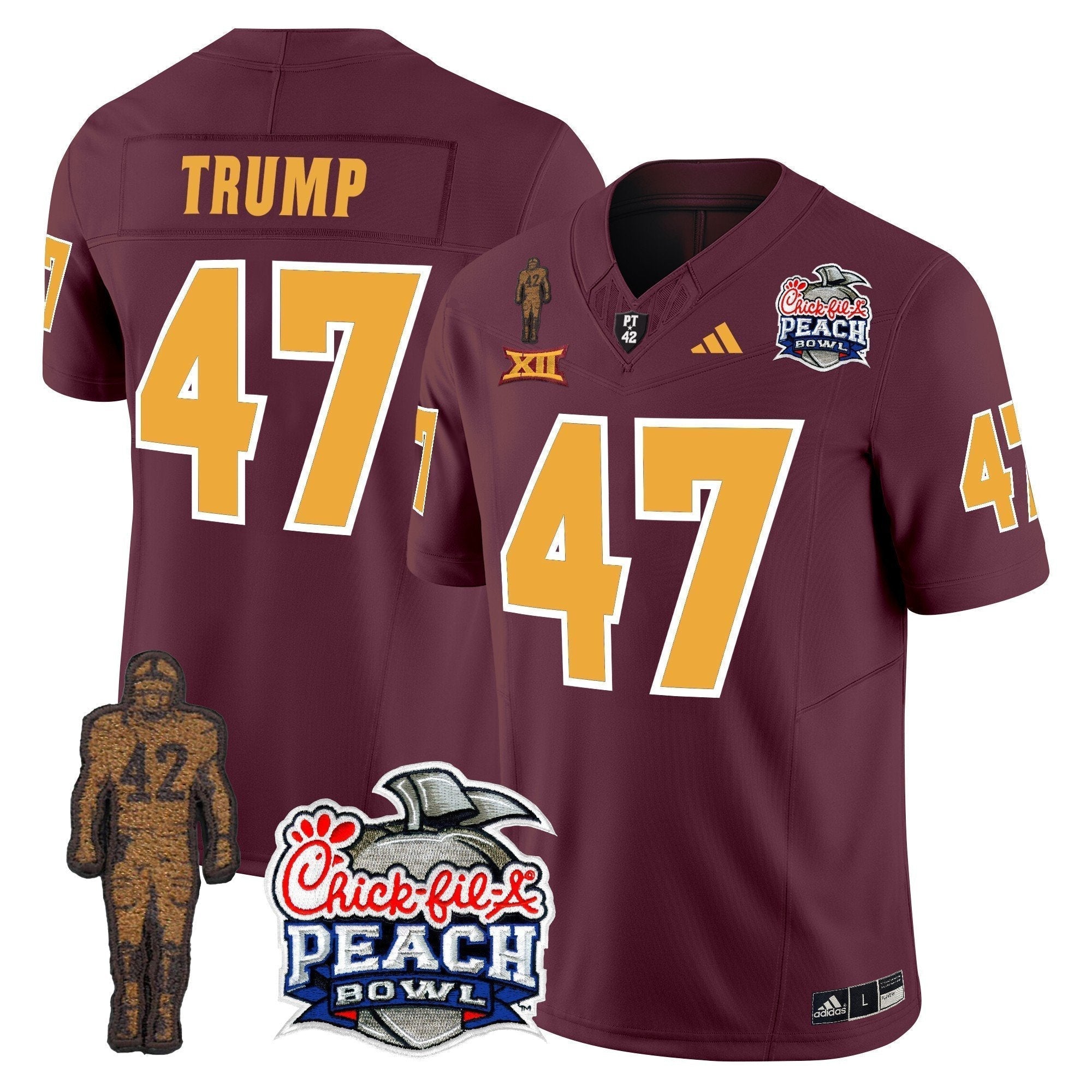 Men Sun Devils Pat Tillman & Peach Bowl Patch Vapor Limited Jersey - All Stitched