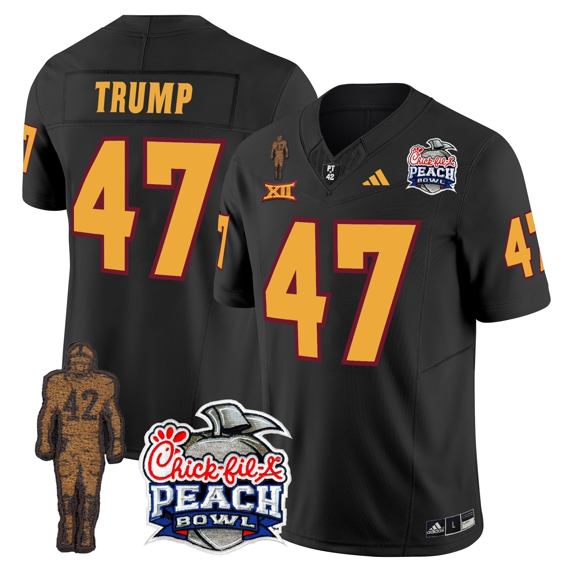 Men Sun Devils Pat Tillman & Peach Bowl Patch Vapor Limited Jersey - All Stitched