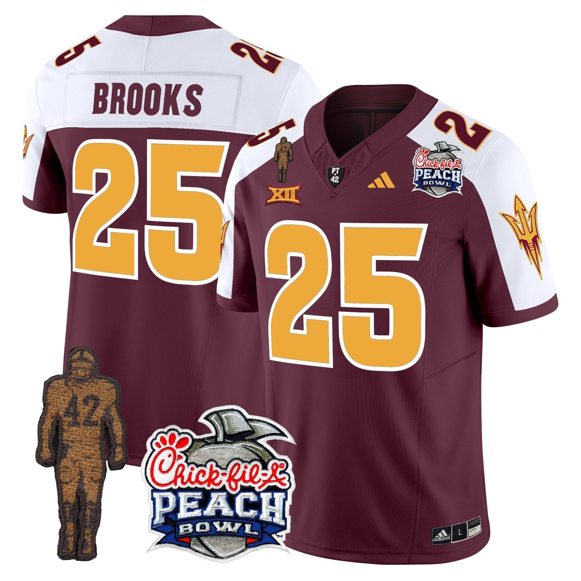 Men Sun Devils Pat Tillman & Peach Bowl Patch Vapor Limited Jersey - All Stitched