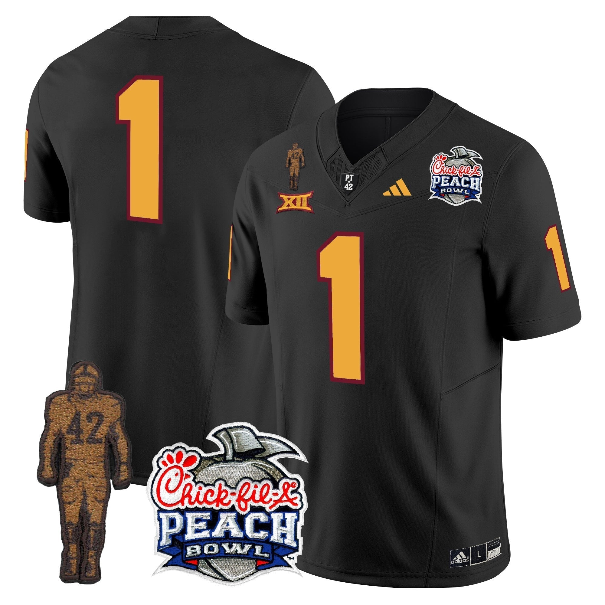 Men Sun Devils Pat Tillman & Peach Bowl Patch Vapor Limited Jersey - All Stitched