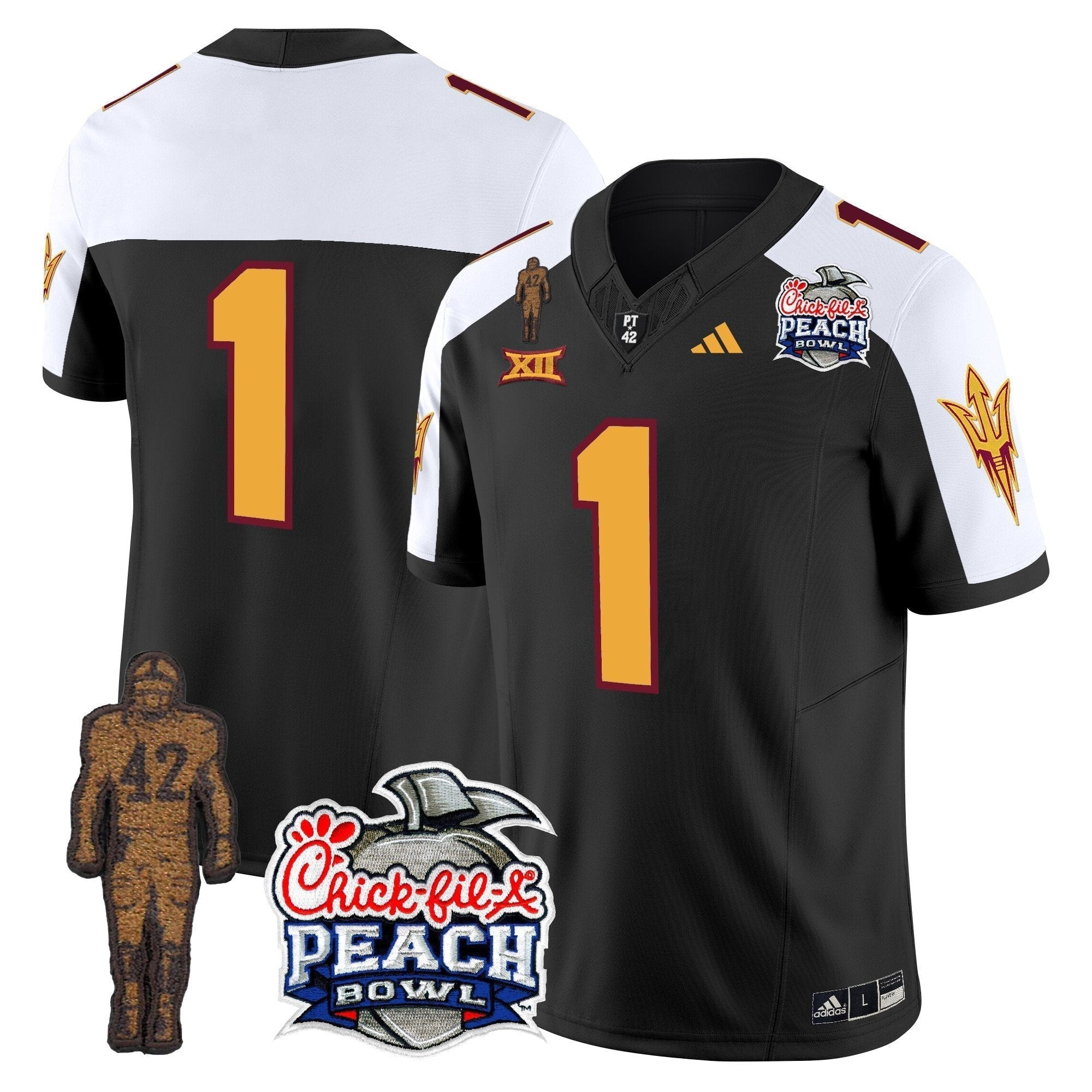 Men Sun Devils Pat Tillman & Peach Bowl Patch Vapor Limited Jersey - All Stitched