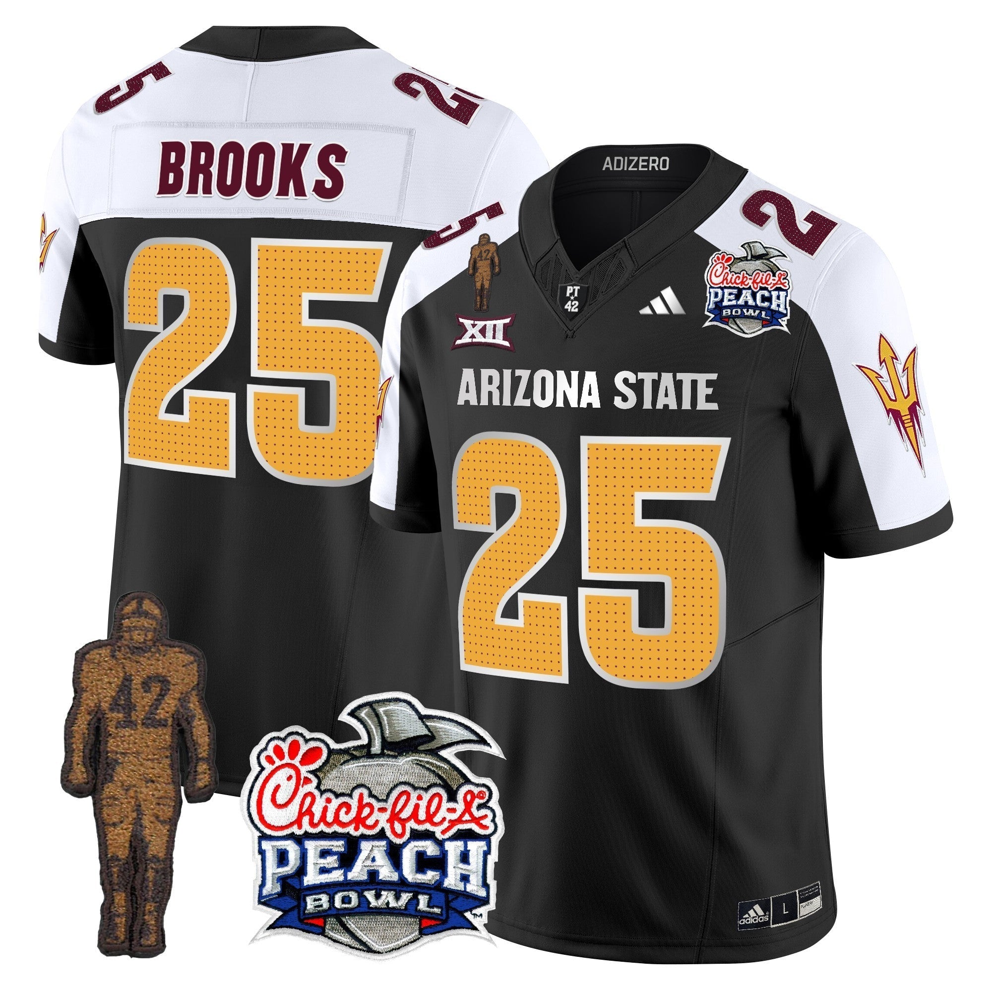 Men Sun Devils Pat Tillman & Peach Bowl Patch Vapor Limited Jersey V2 - All Stitched