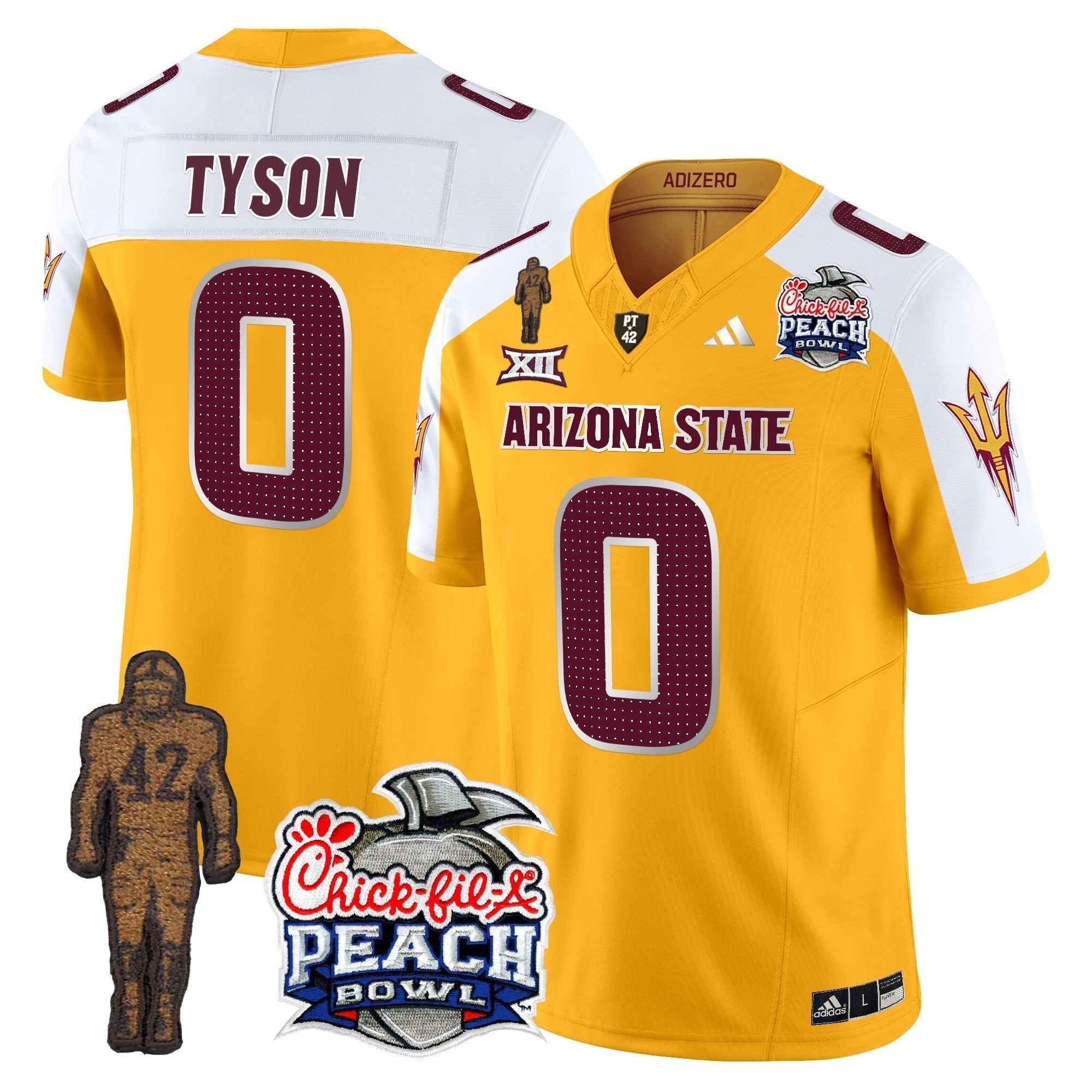 Men Sun Devils Pat Tillman & Peach Bowl Patch Vapor Limited Jersey V2 - All Stitched